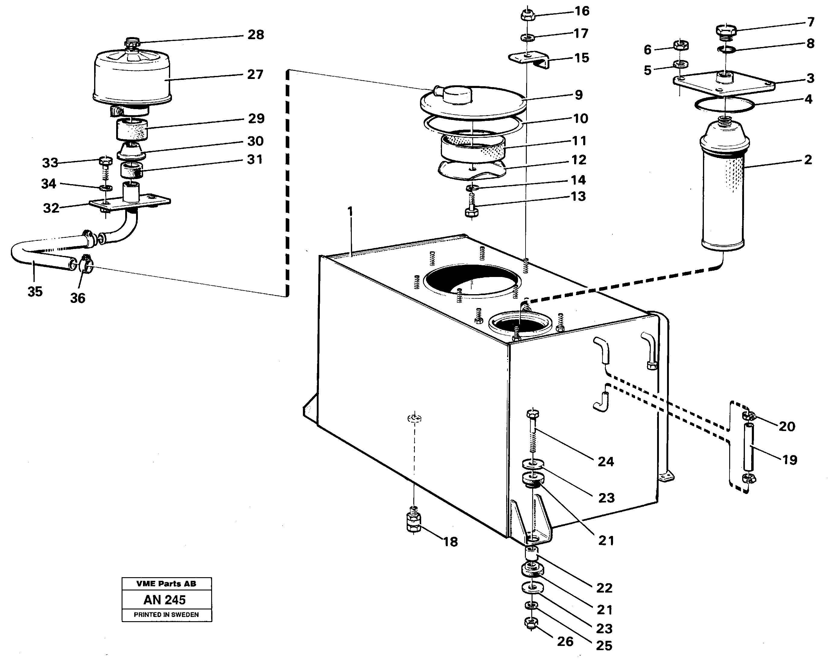 Схема запчастей Volvo L90C - 17277 Гидробак L90C VOLVO BM VOLVO BM L90C SER NO - 14304