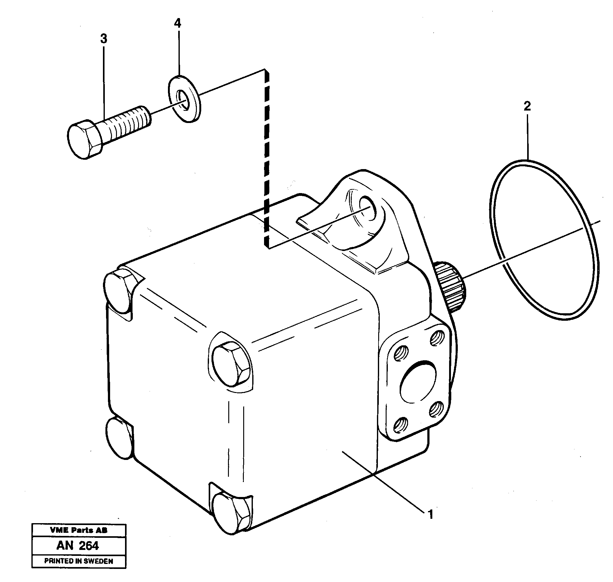 Схема запчастей Volvo L90C - 18556 Hydraulic - oil pump, Assembly L90C VOLVO BM VOLVO BM L90C SER NO - 14304