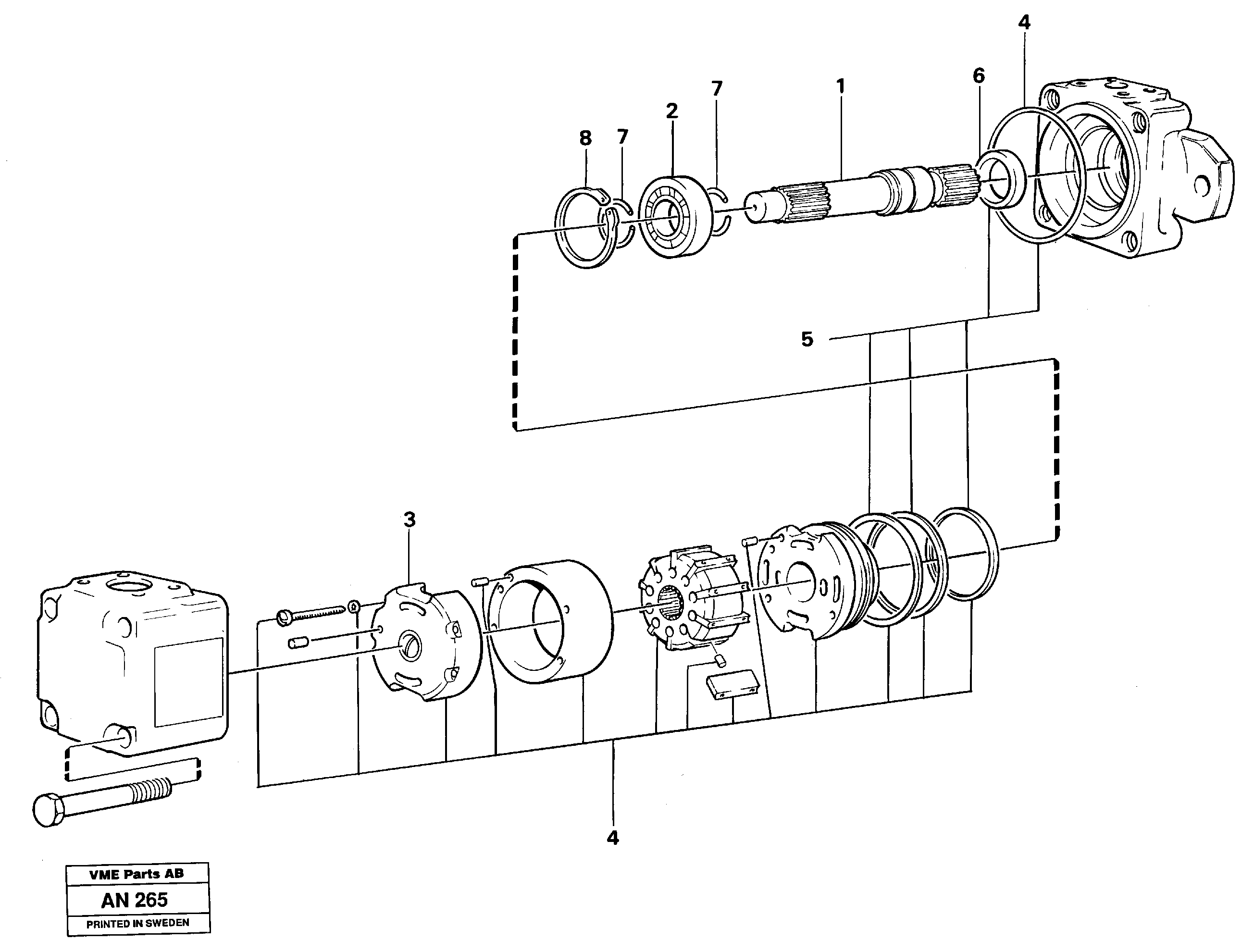 Схема запчастей Volvo L90C - 18557 Гидронасос (основной насос) L90C VOLVO BM VOLVO BM L90C SER NO - 14304