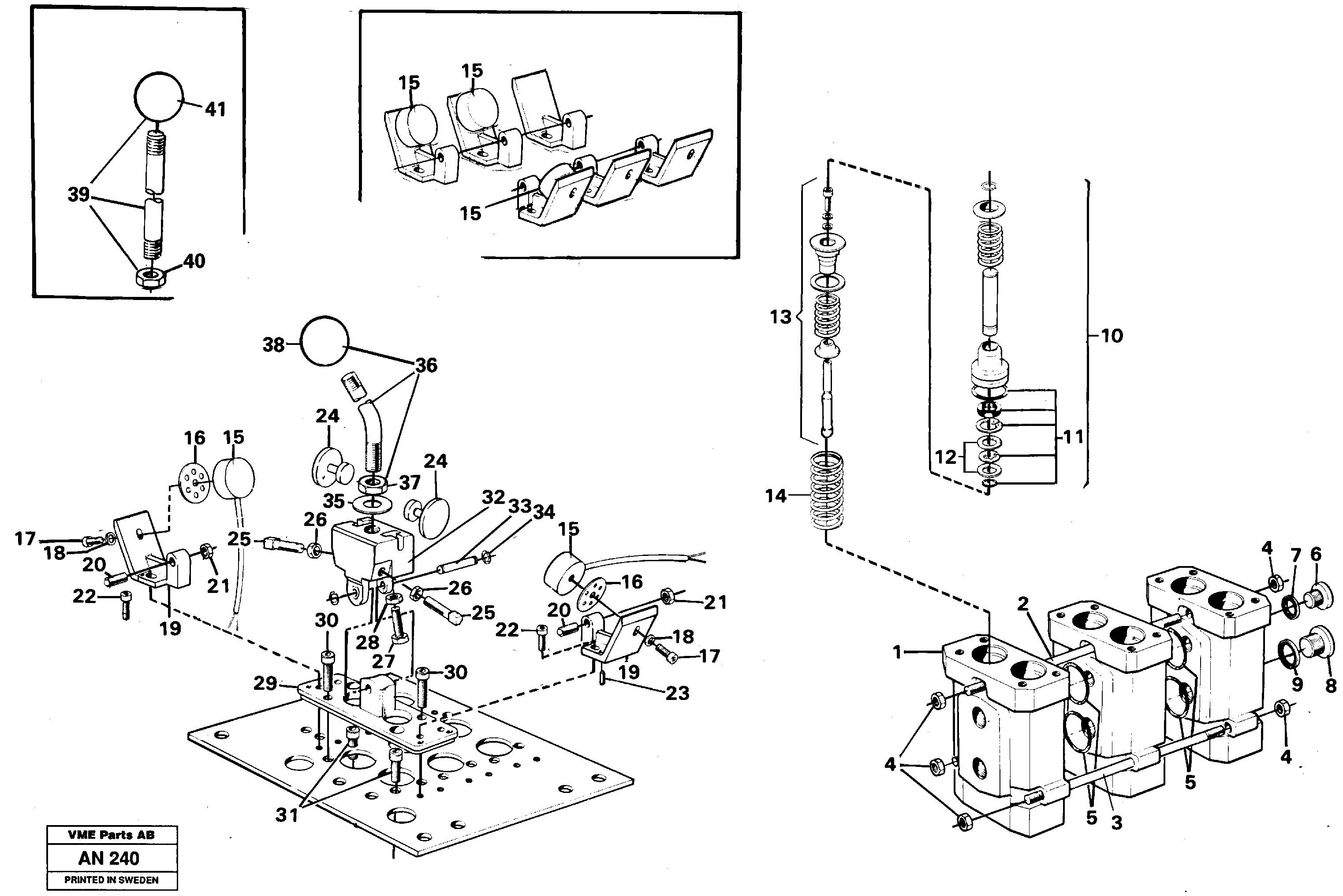 Схема запчастей Volvo L90C - 96544 Servo valve L90C VOLVO BM VOLVO BM L90C SER NO - 14304