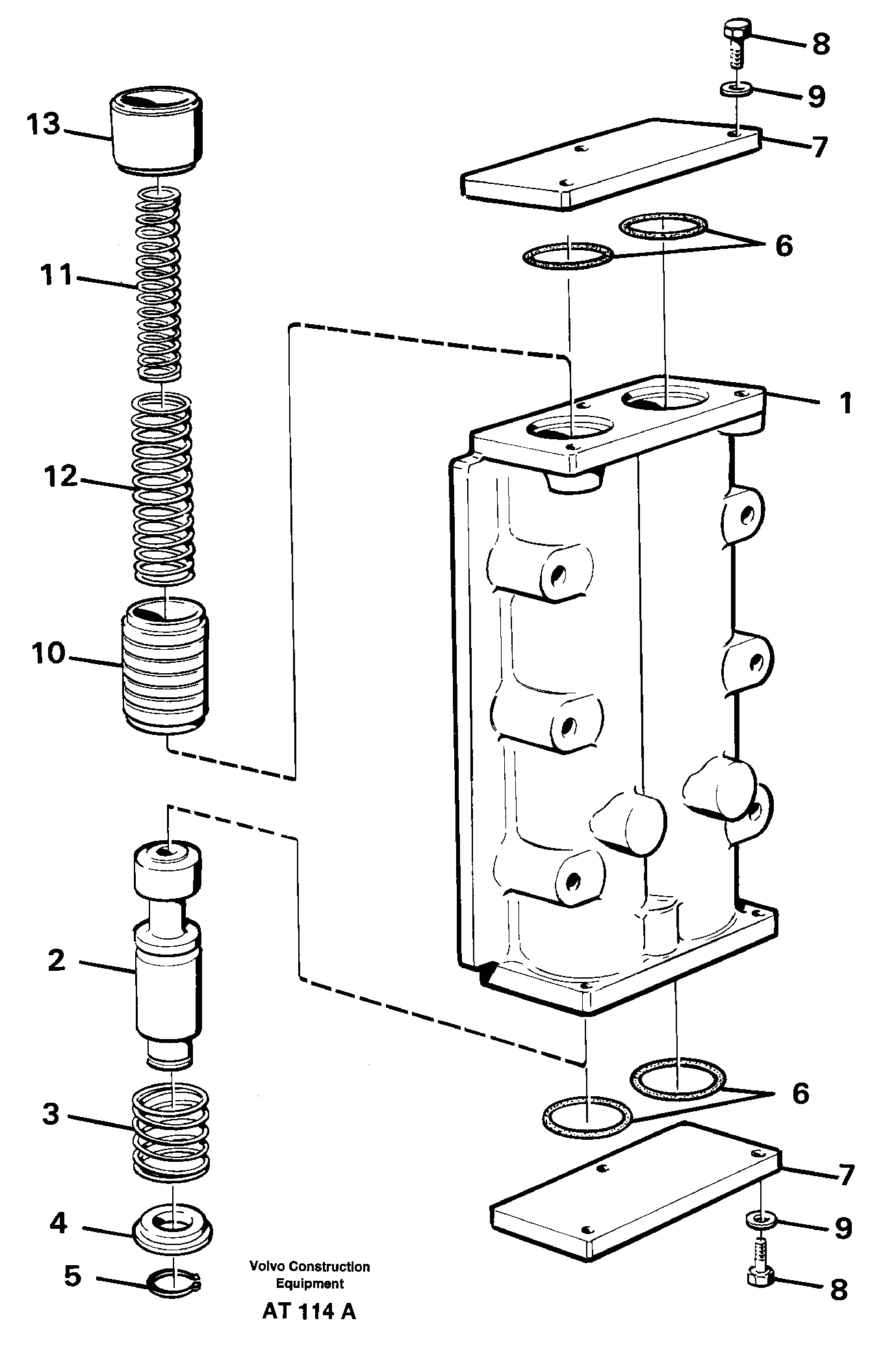 Схема запчастей Volvo L90C - 101212 Valve, circuit body and return valve L90C