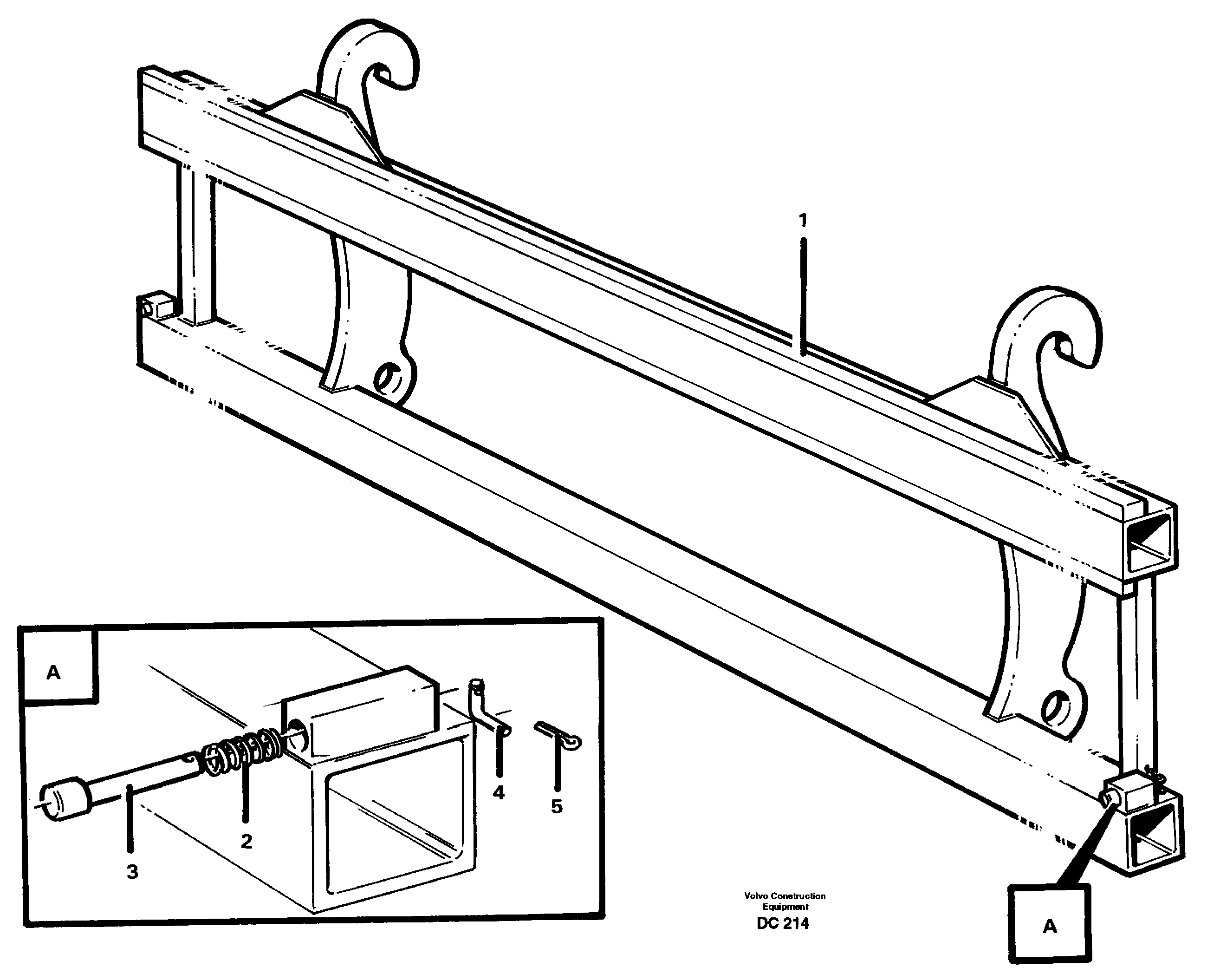 Схема запчастей Volvo L90C - 33991 Fork frame ATTACHMENTS ATTACHMENTS WHEEL LOADERS GEN. - C