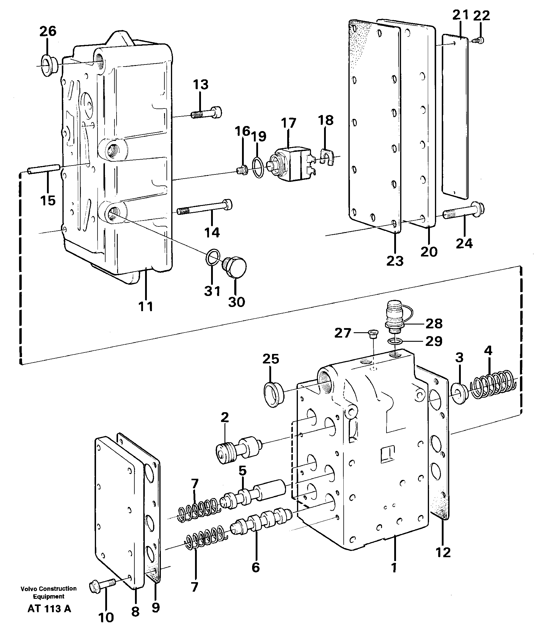 Схема запчастей Volvo L90C - 99647 Range selector valve L90C