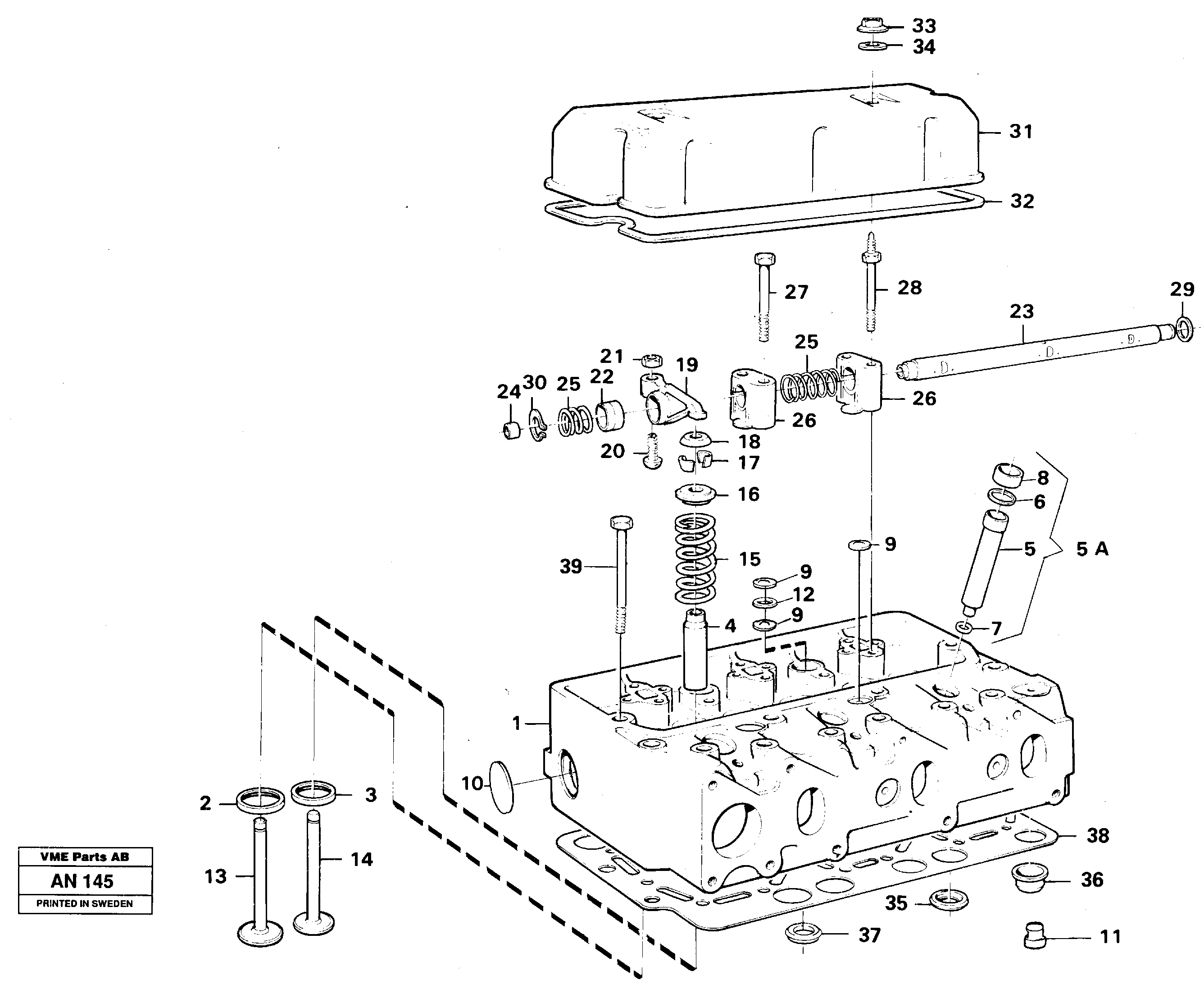 Схема запчастей Volvo L90C - 22140 Головка блока цилиндров L90C VOLVO BM VOLVO BM L90C SER NO - 14304