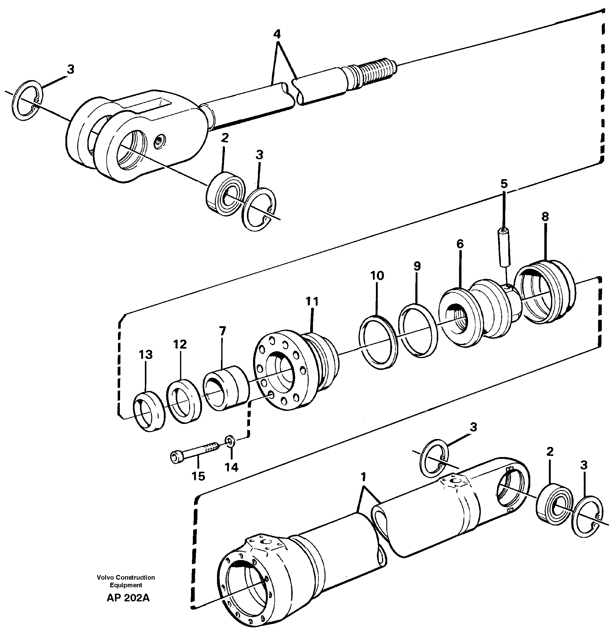 Схема запчастей Volvo L120C - 22832 Гидроцилиндр L120C VOLVO BM VOLVO BM L120C SER NO - 11318