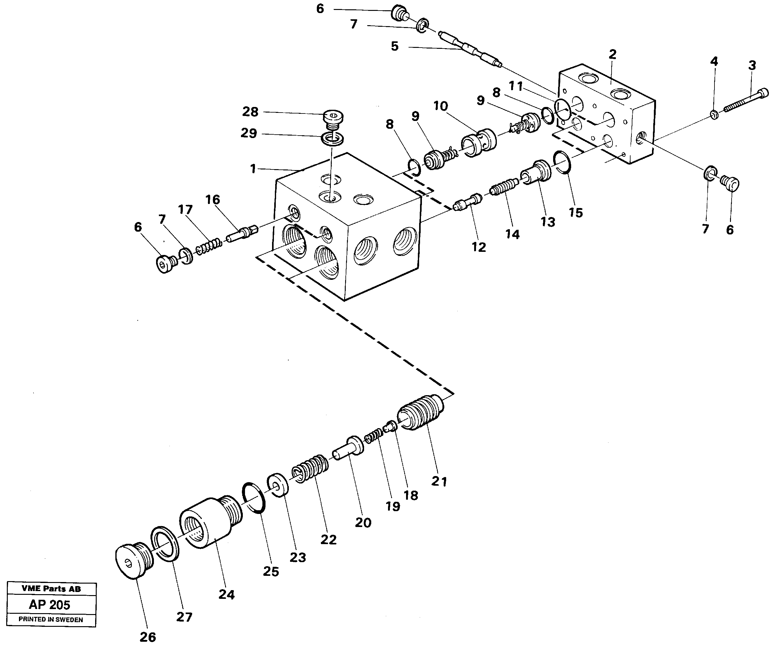 Схема запчастей Volvo L120C - 77478 Shift valve L120C VOLVO BM VOLVO BM L120C SER NO - 11318