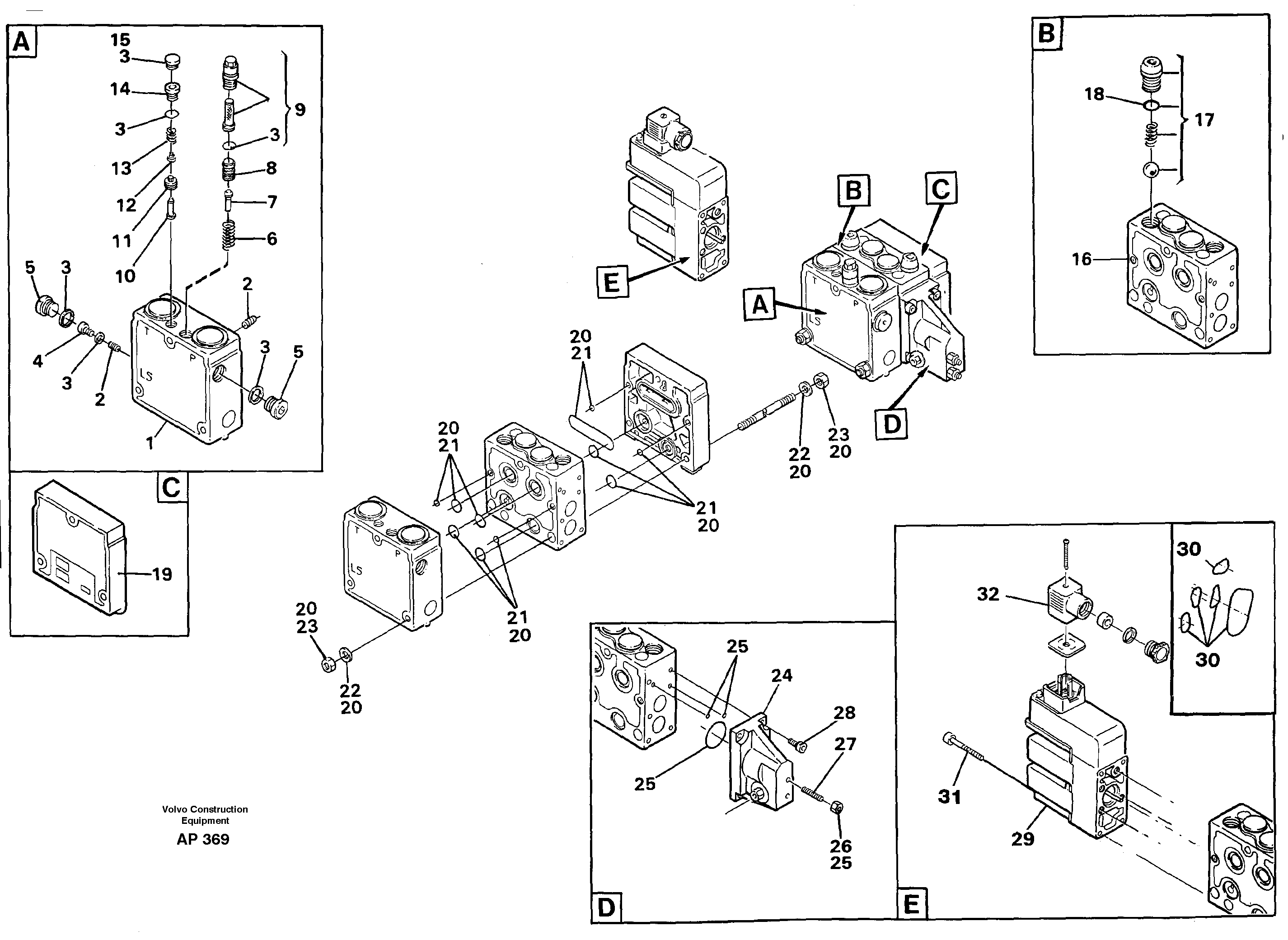 Схема запчастей Volvo L120C - 103191 Valve, circuit body and return valve L120C VOLVO BM VOLVO BM L120C SER NO - 11318