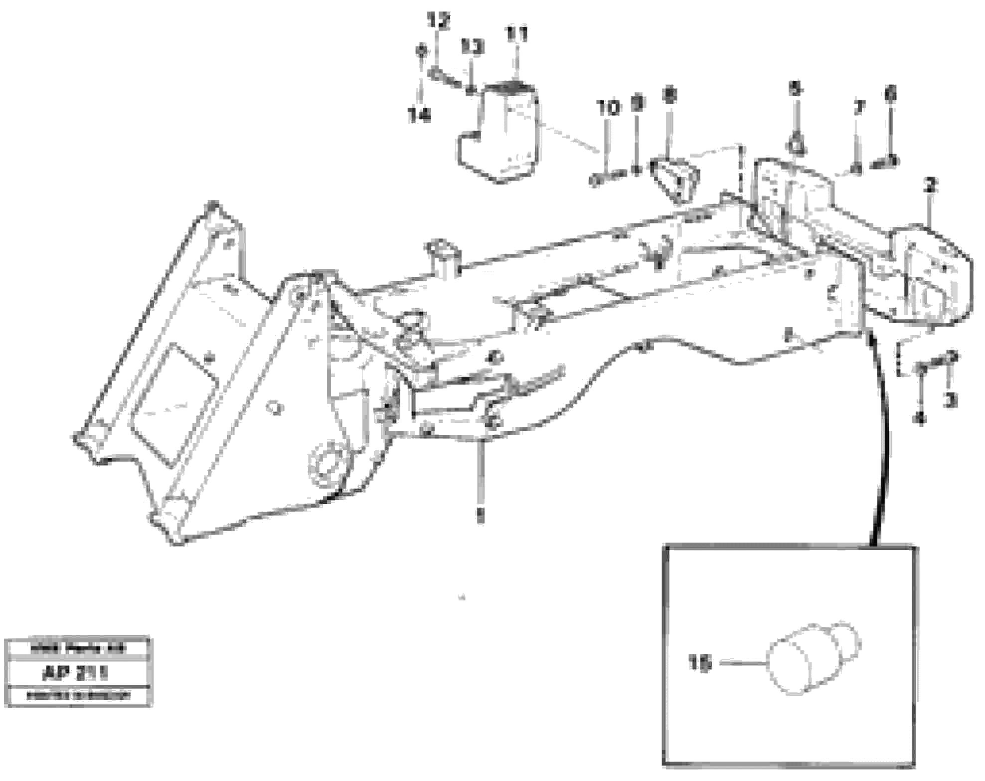 Схема запчастей Volvo L120C - 12553 Противовес L120C VOLVO BM VOLVO BM L120C SER NO - 11318