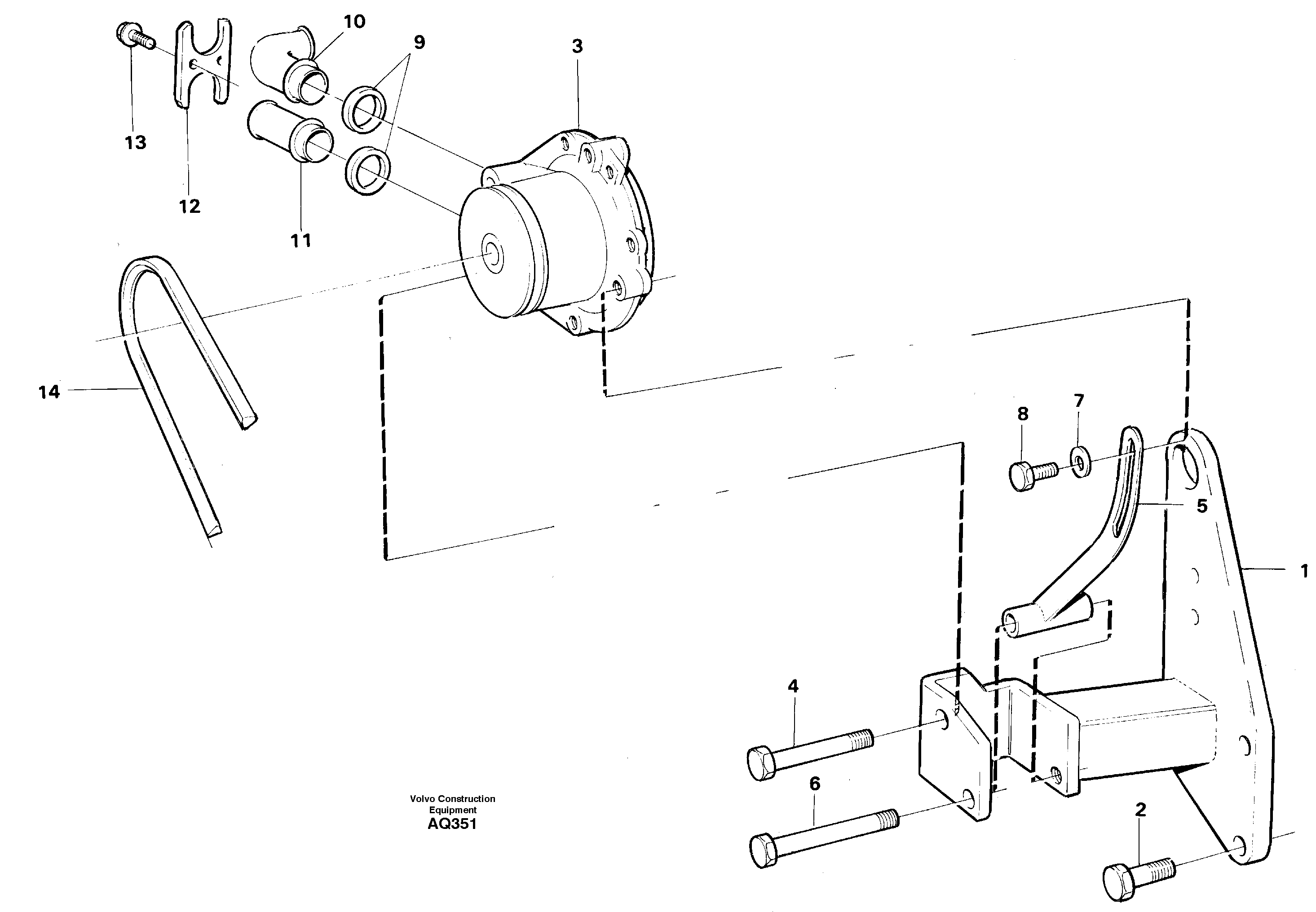 Схема запчастей Volvo L120C - 77275 Waterpump, assembly L120C S/N 11319-SWE, S/N 61677-USA, S/N 70075-BRA