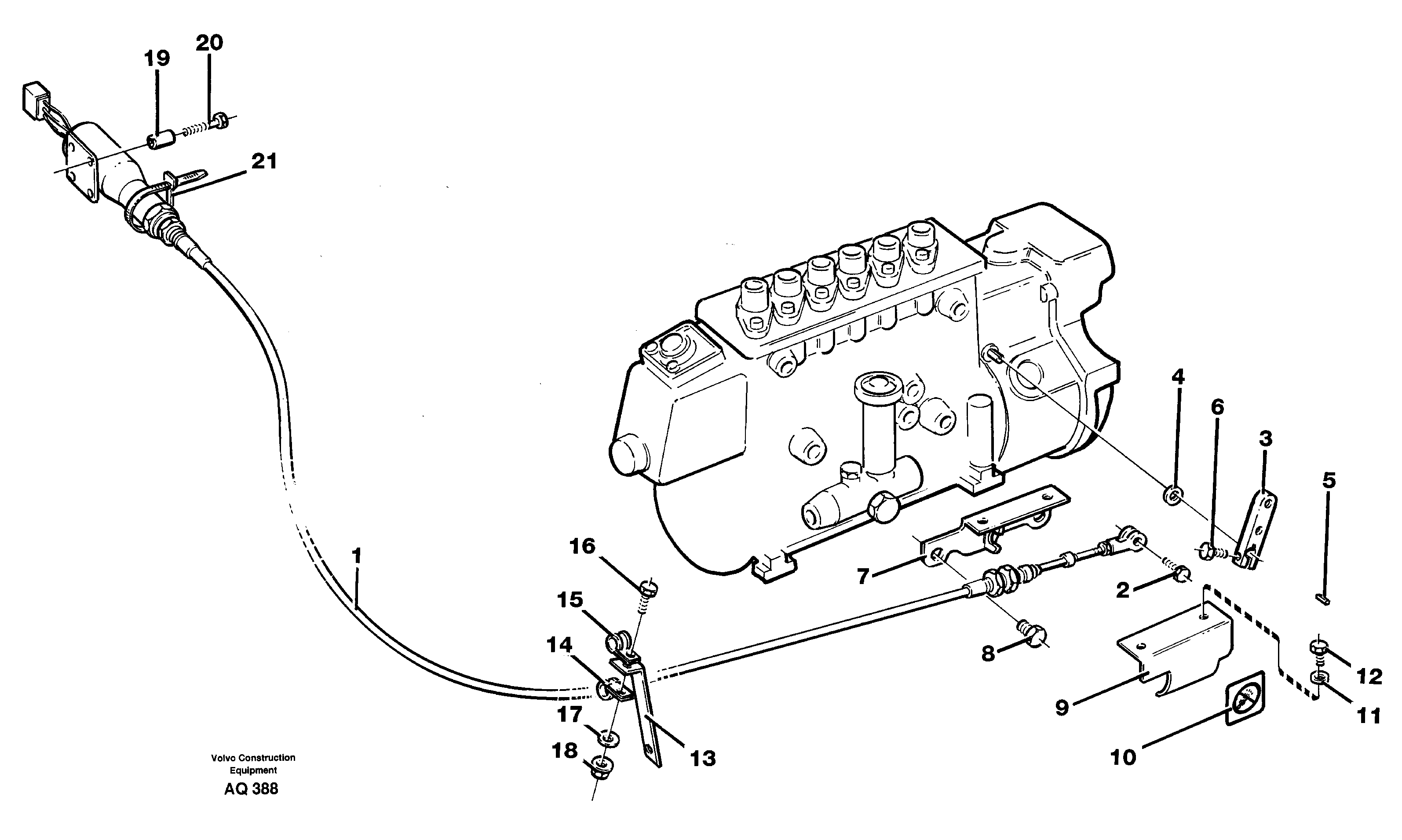 Схема запчастей Volvo L120C - 89068 Key turn engine stop L120C S/N 11319-SWE, S/N 61677-USA, S/N 70075-BRA