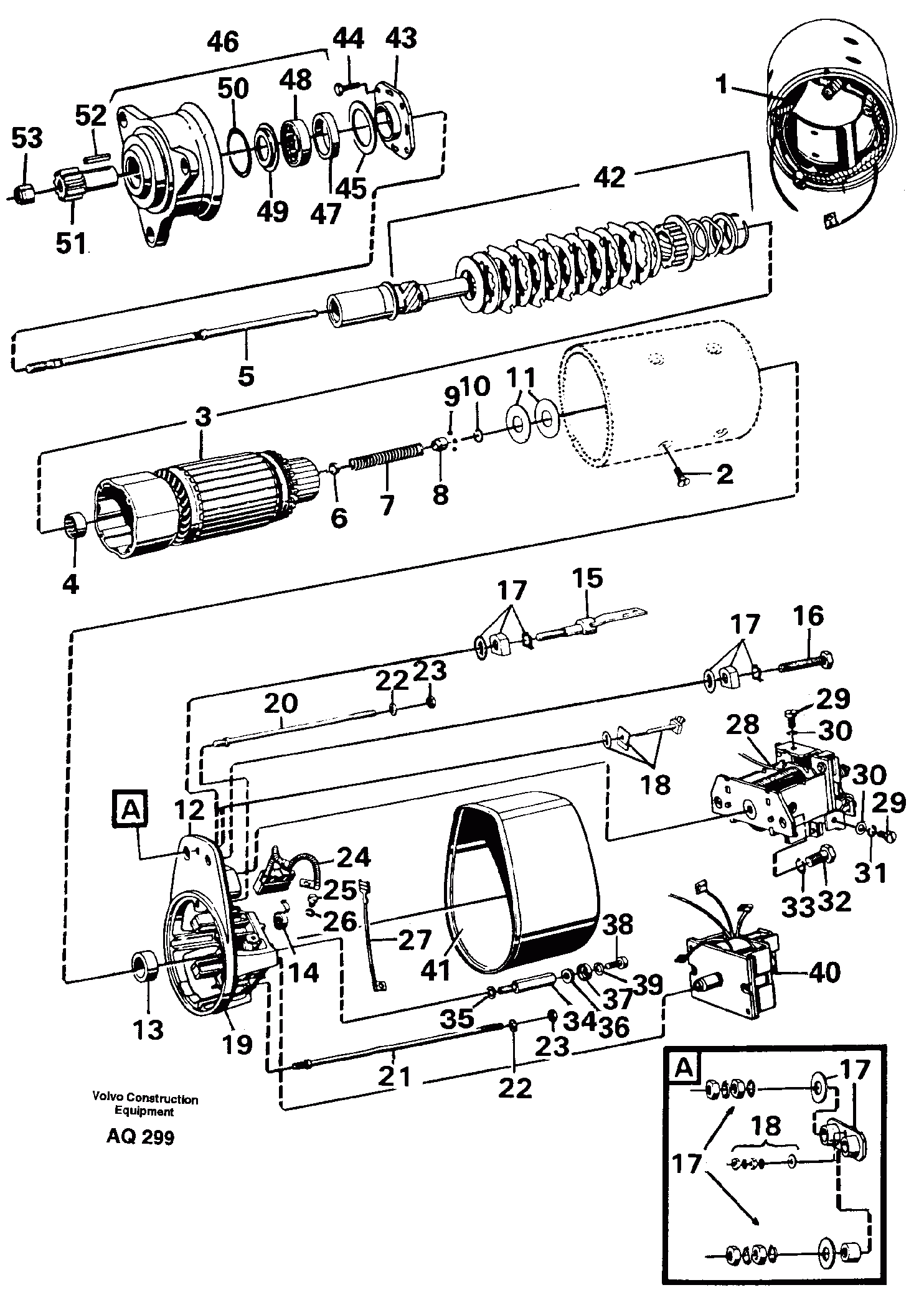 Схема запчастей Volvo L120C - 22486 Starter motor L120C S/N 11319-SWE, S/N 61677-USA, S/N 70075-BRA