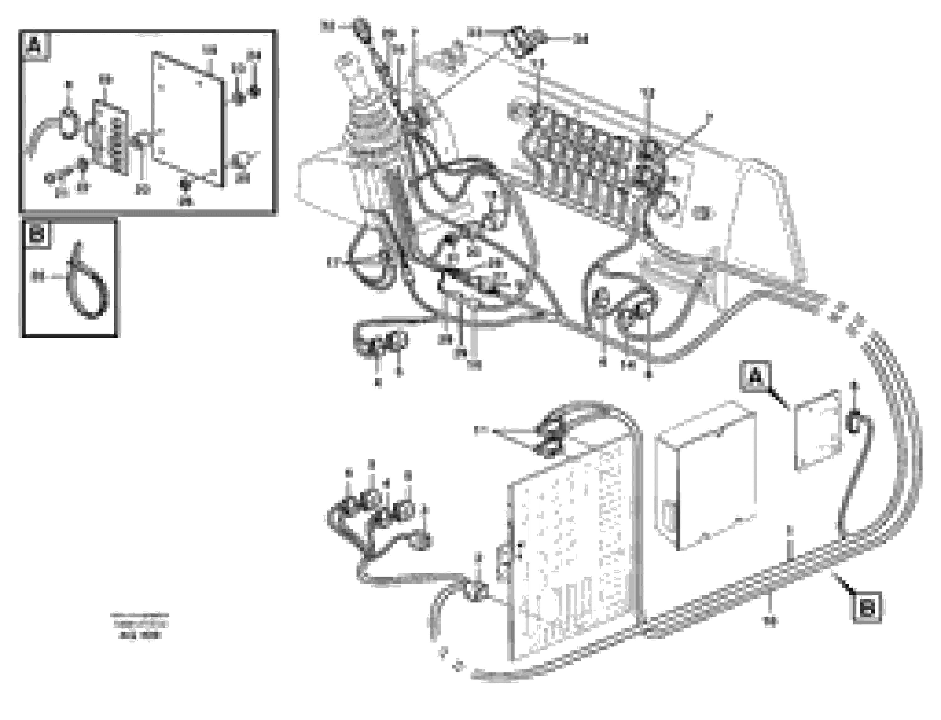 Схема запчастей Volvo L120C - 85556 Cable harnesses, single lever control L120C S/N 11319-SWE, S/N 61677-USA, S/N 70075-BRA