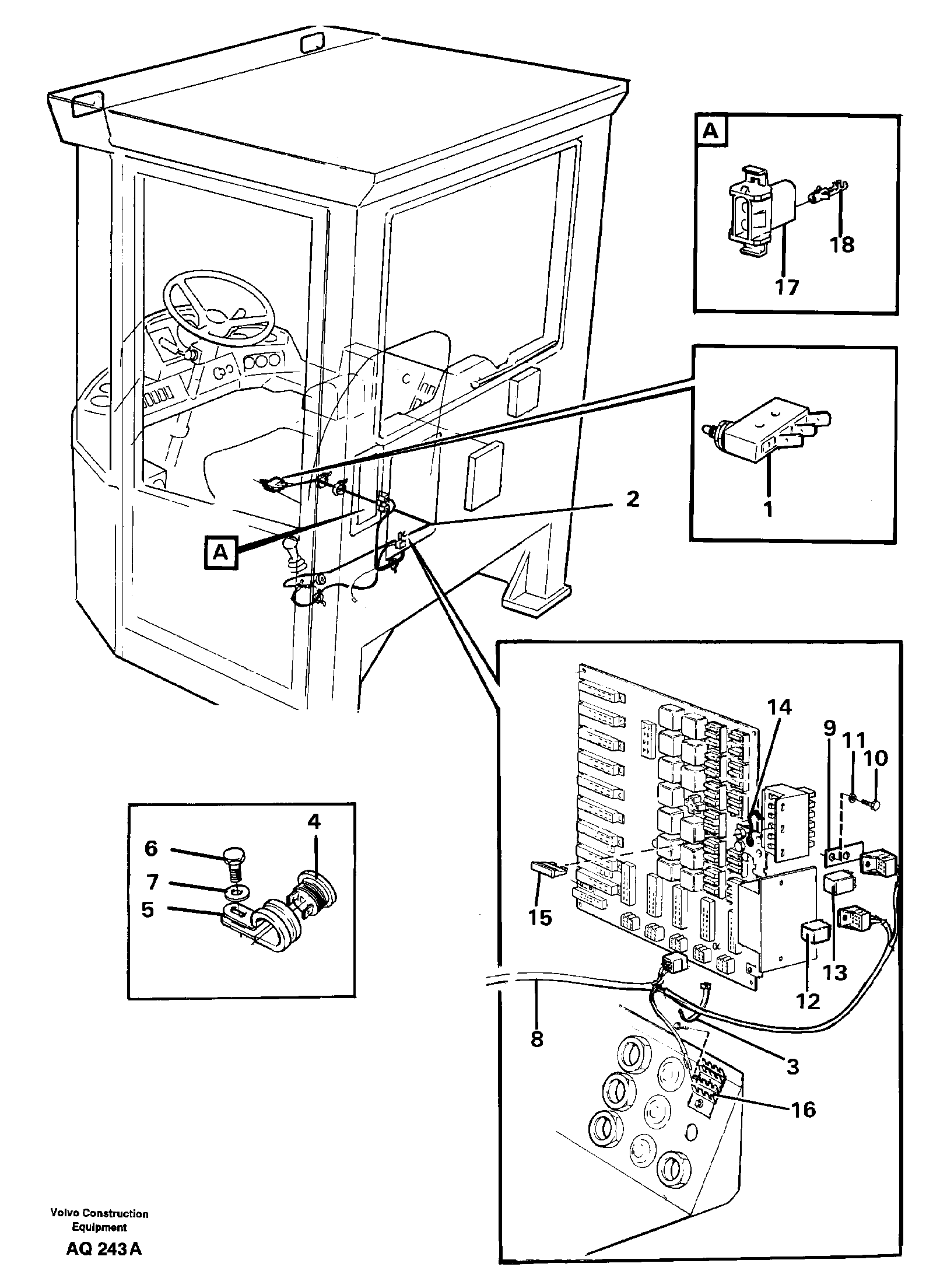 Схема запчастей Volvo L120C - 59630 Parking brake alarm L120C S/N 11319-SWE, S/N 61677-USA, S/N 70075-BRA