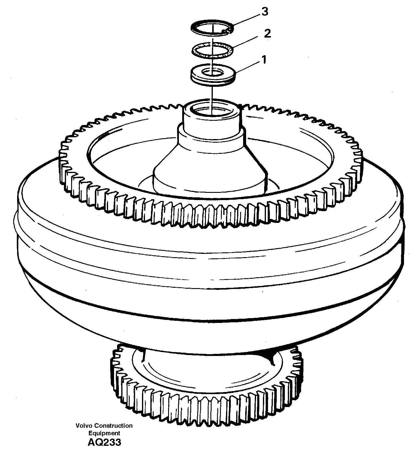 Схема запчастей Volvo L120C - 66924 Torque converter L120C S/N 11319-SWE, S/N 61677-USA, S/N 70075-BRA