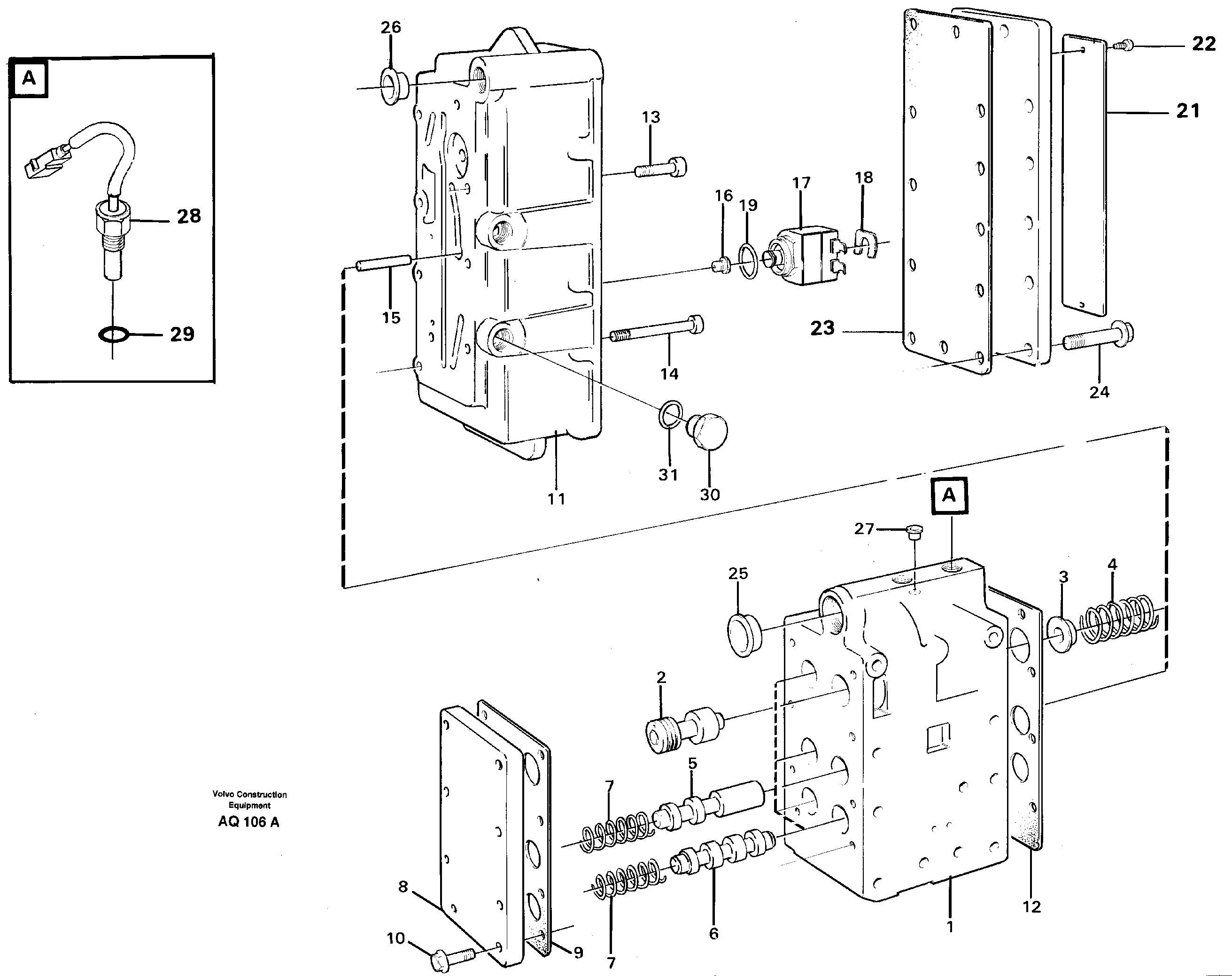 Схема запчастей Volvo L120C - 25298 Range selector valve L120C S/N 11319-SWE, S/N 61677-USA, S/N 70075-BRA