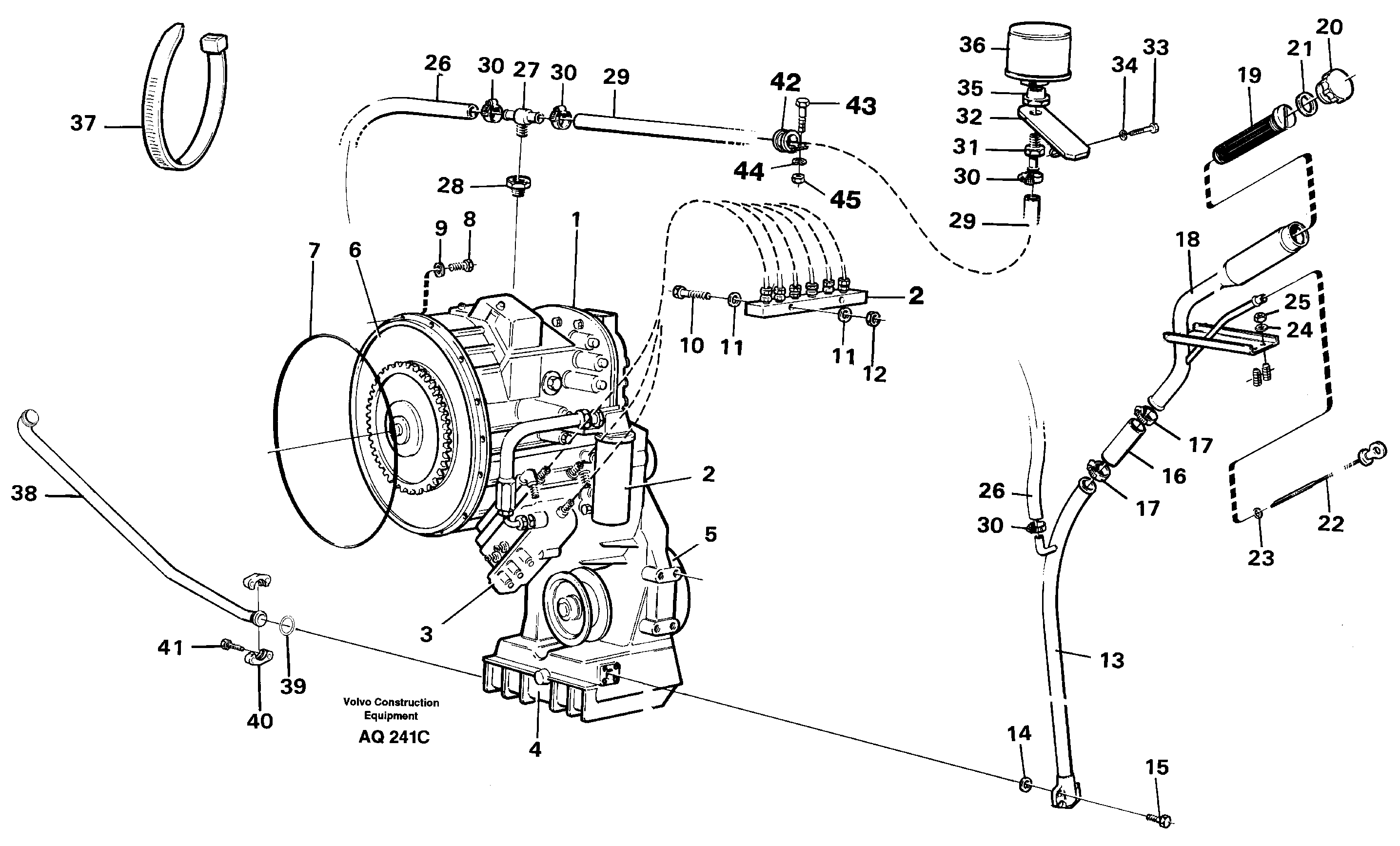 Схема запчастей Volvo L120C - 83226 Hydraulic transmission with fitting parts L120C S/N 11319-SWE, S/N 61677-USA, S/N 70075-BRA