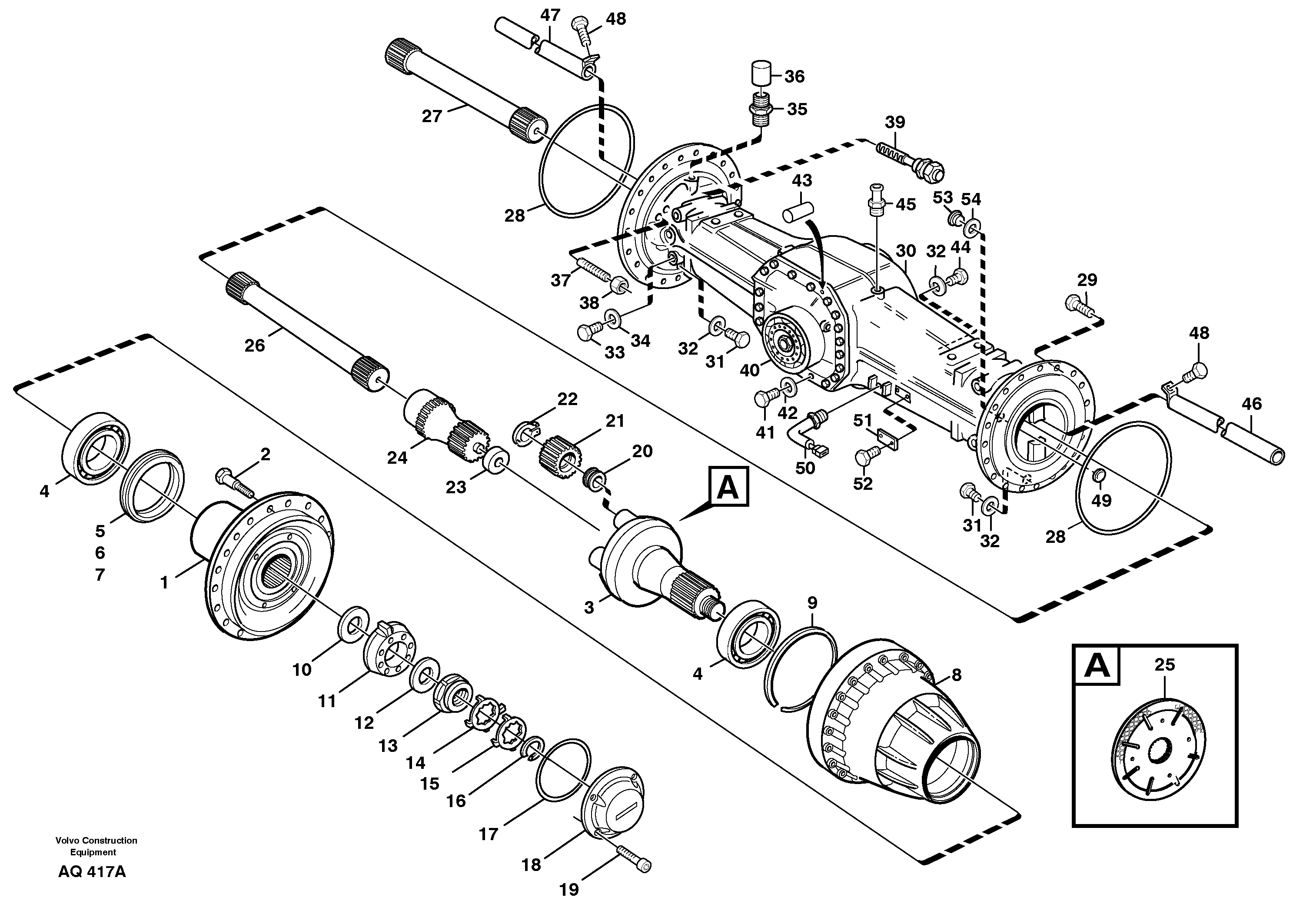 Схема запчастей Volvo L120C - 3284 Planet shaft, rear L120C S/N 11319-SWE, S/N 61677-USA, S/N 70075-BRA