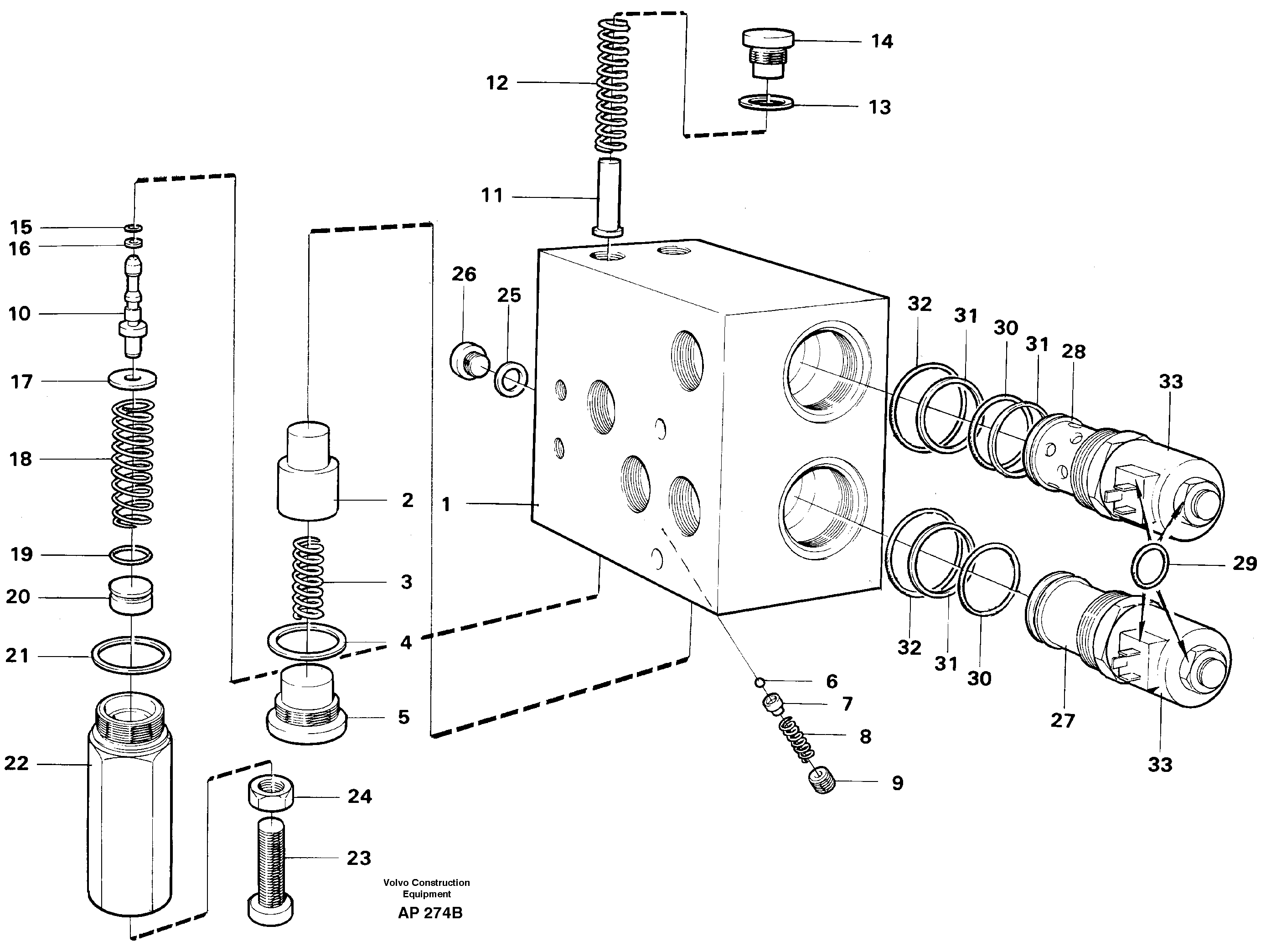 Схема запчастей Volvo L120C - 10880 Valve, circuit body and return valve L120C VOLVO BM VOLVO BM L120C SER NO - 11318