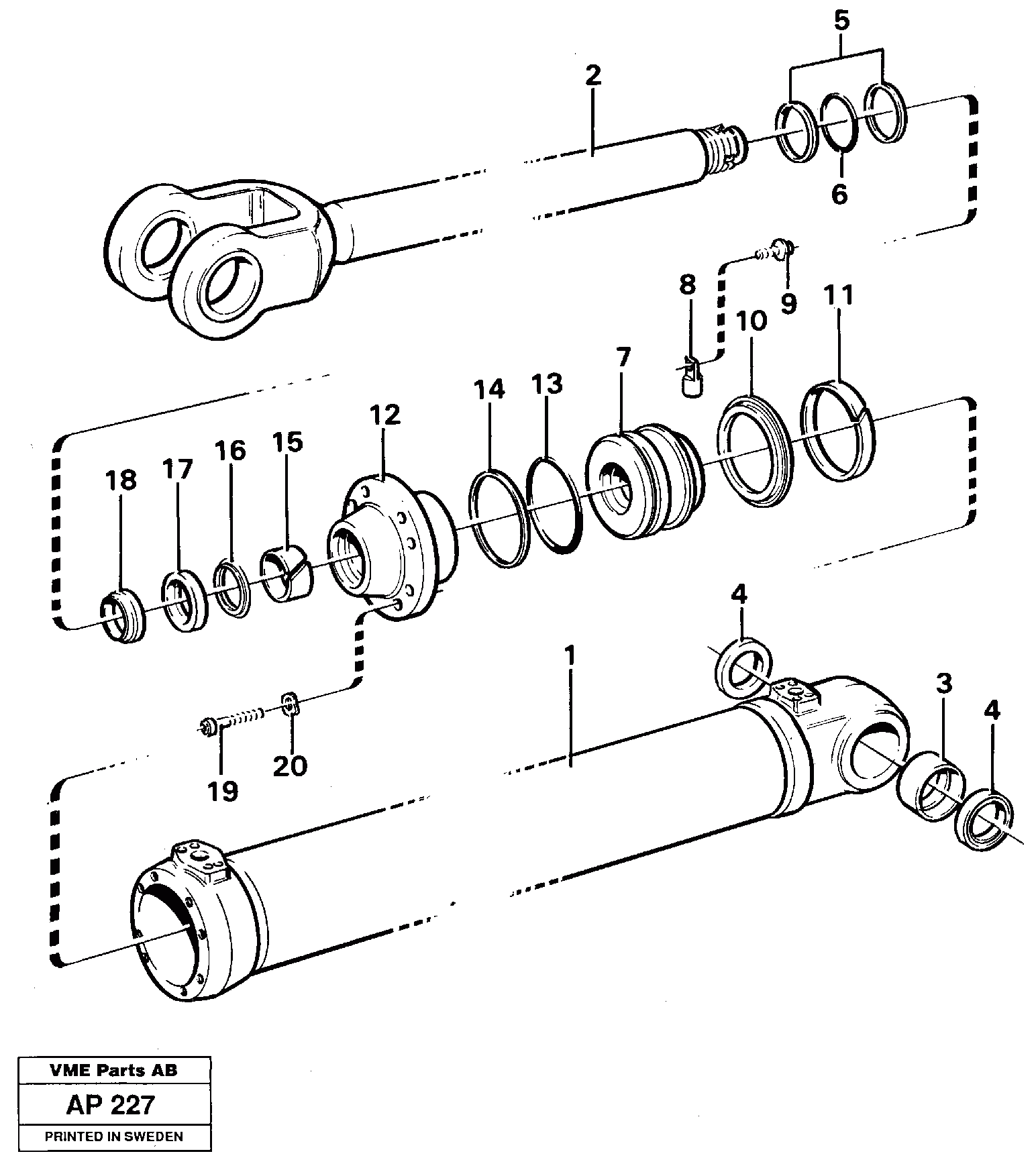 Схема запчастей Volvo L120C - 36832 Гидроцилиндр (цилиндр) подъемный L120C VOLVO BM VOLVO BM L120C SER NO - 11318