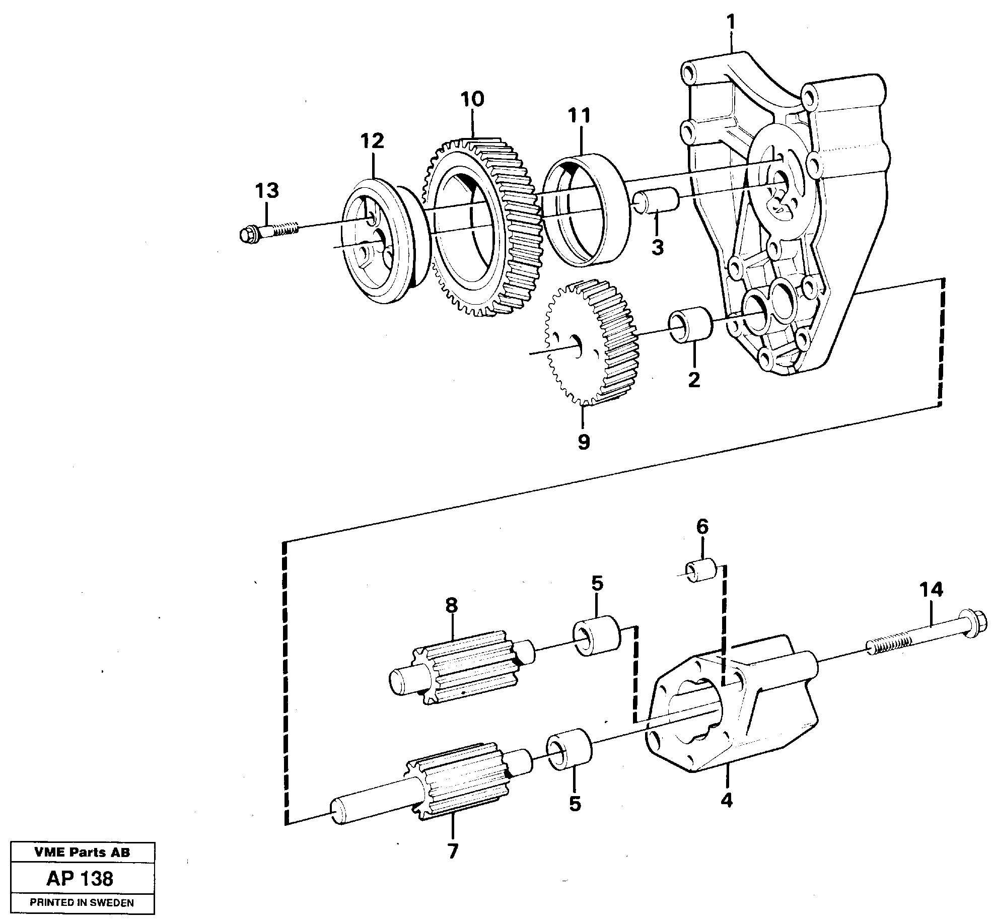 Схема запчастей Volvo L120C - 101013 Насос масляный L120C VOLVO BM VOLVO BM L120C SER NO - 11318