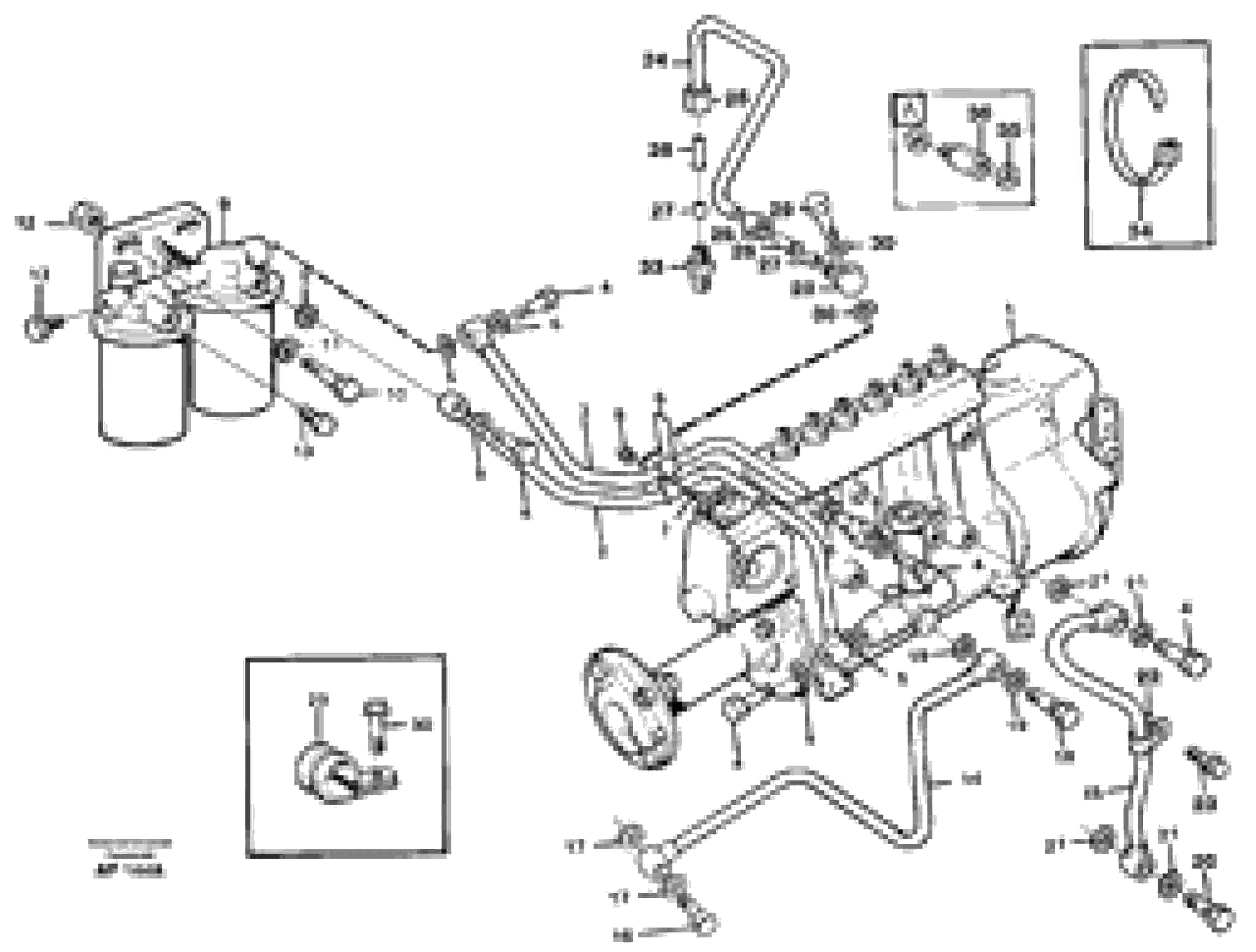 Схема запчастей Volvo L120C - 28841 Fuel pipes, fuel injection pump - fuel filter L120C VOLVO BM VOLVO BM L120C SER NO - 11318