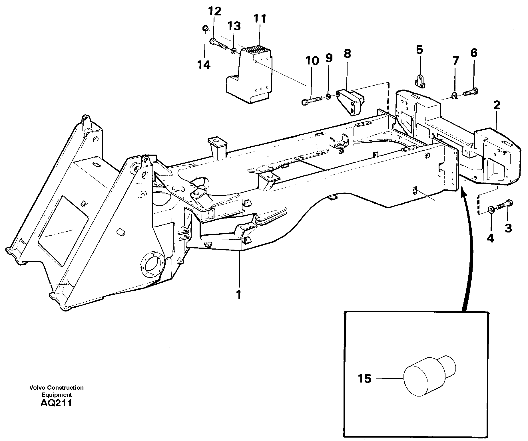 Схема запчастей Volvo L120C - 22068 Противовес L120C S/N 11319-SWE, S/N 61677-USA, S/N 70075-BRA