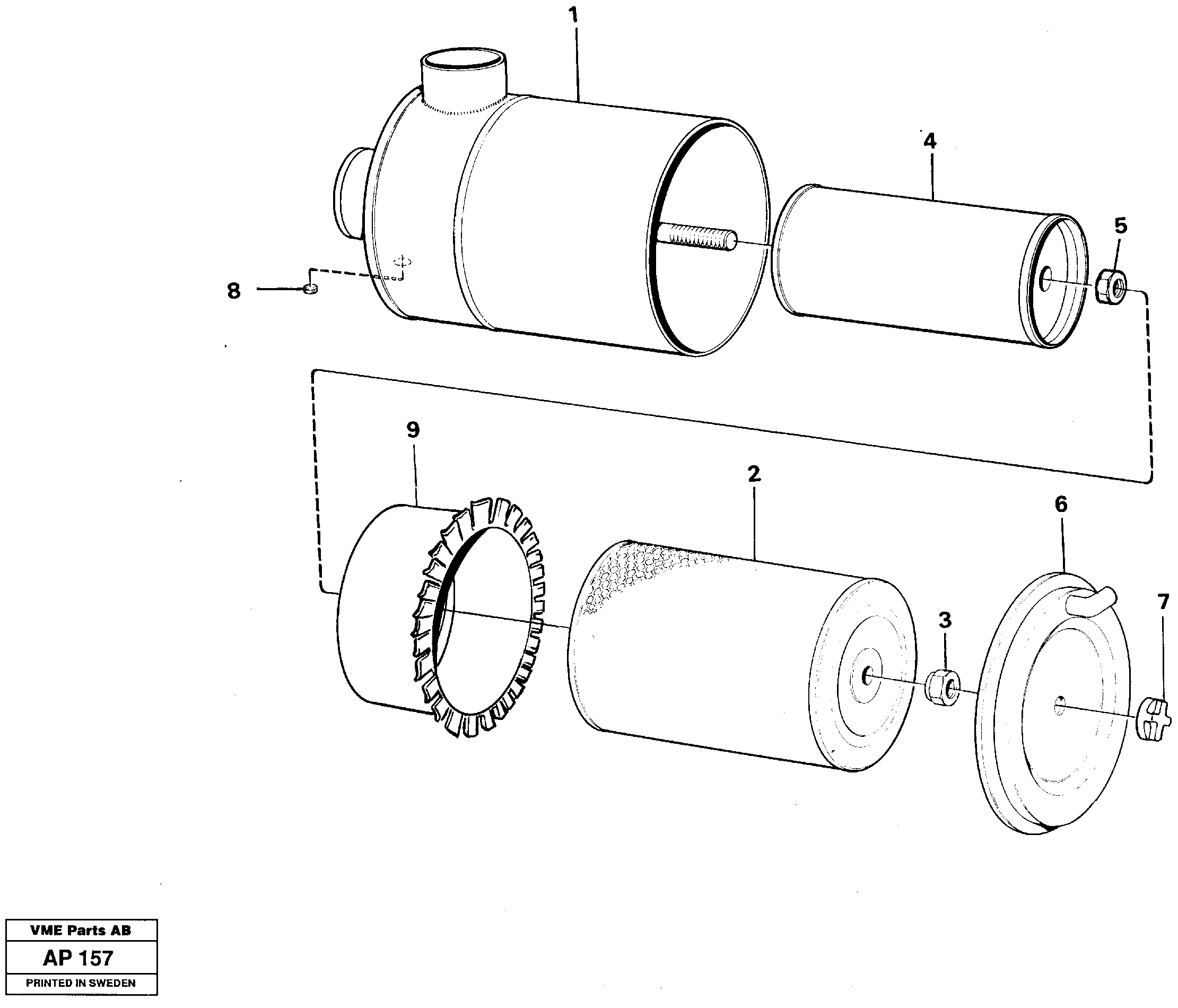 Схема запчастей Volvo L120C - 21559 Фильтр воздушный L120C VOLVO BM VOLVO BM L120C SER NO - 11318