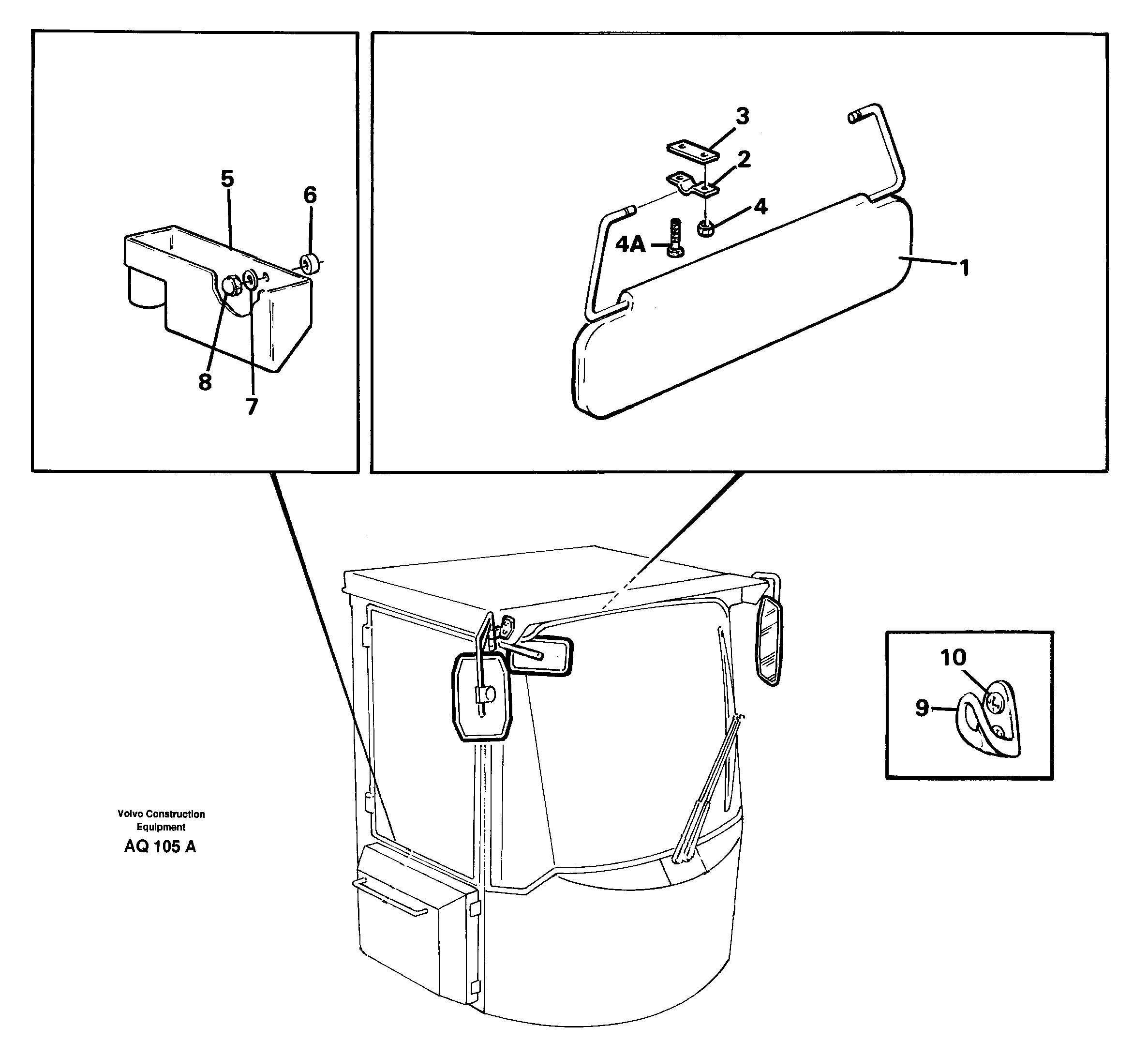 Схема запчастей Volvo L120C - 22082 Interior components L120C S/N 11319-SWE, S/N 61677-USA, S/N 70075-BRA