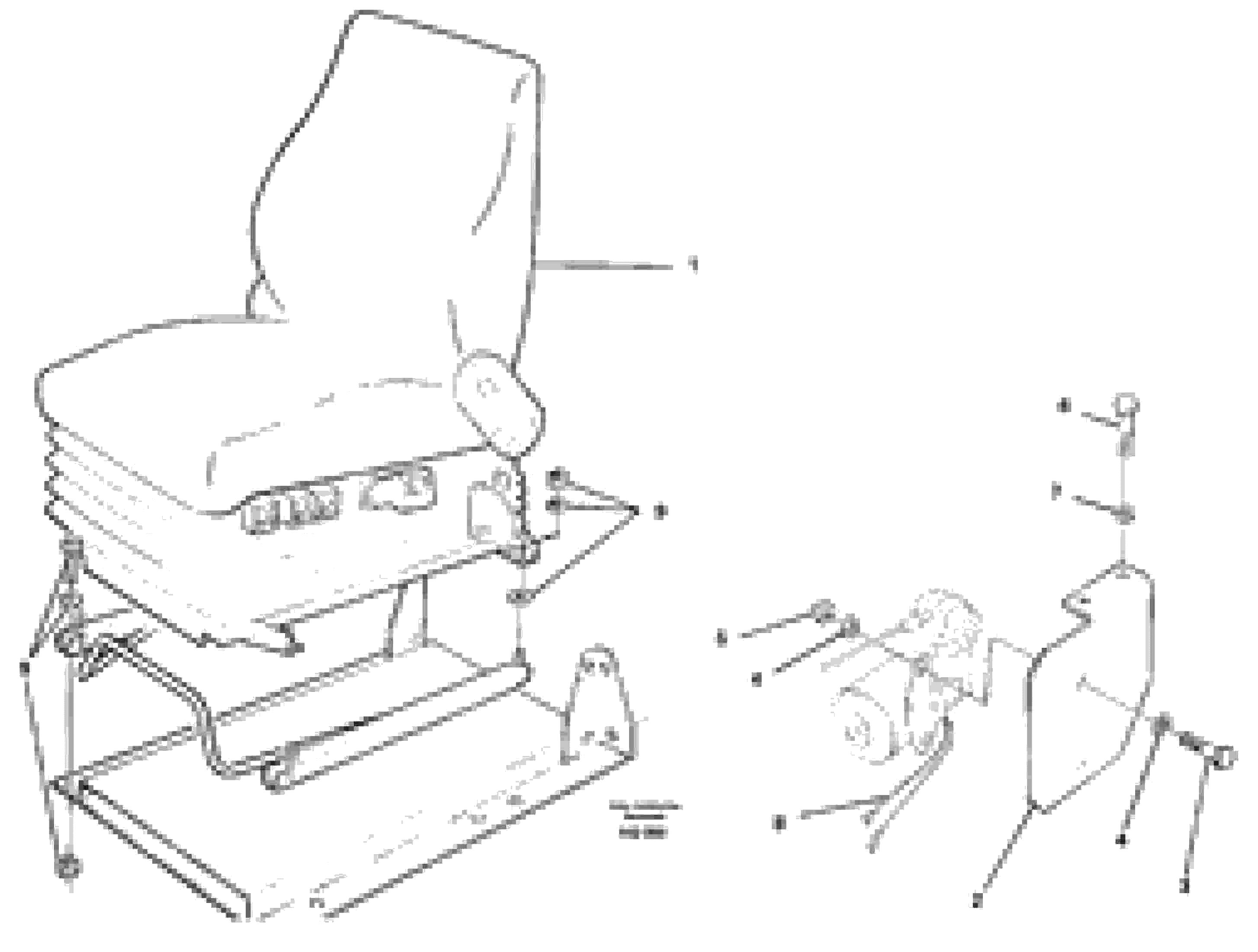 Схема запчастей Volvo L120C - 59643 Drivers seat, air suspensioned Isri L120C S/N 11319-SWE, S/N 61677-USA, S/N 70075-BRA