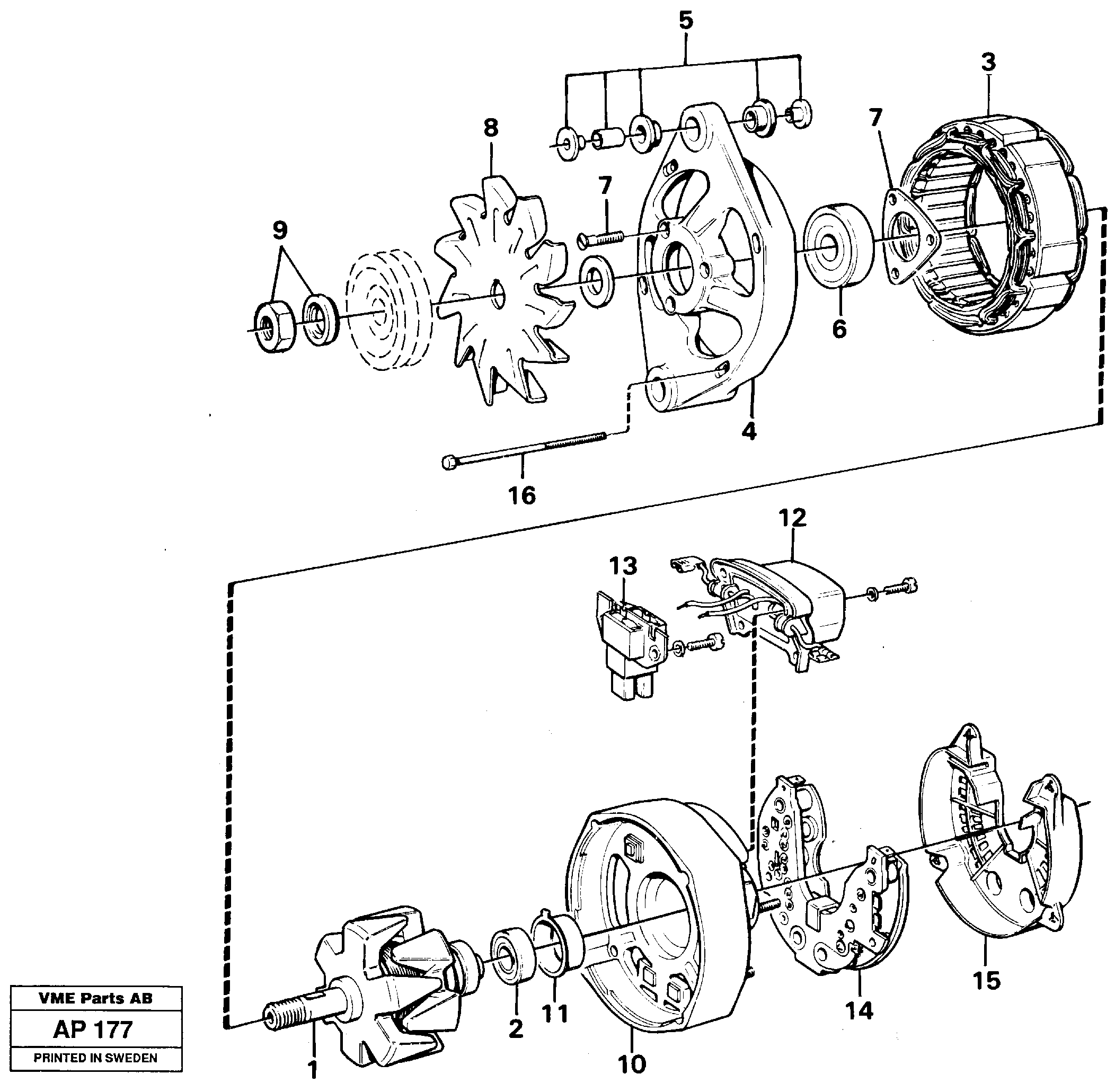 Схема запчастей Volvo L120C - 21563 Alternator L120C VOLVO BM VOLVO BM L120C SER NO - 11318