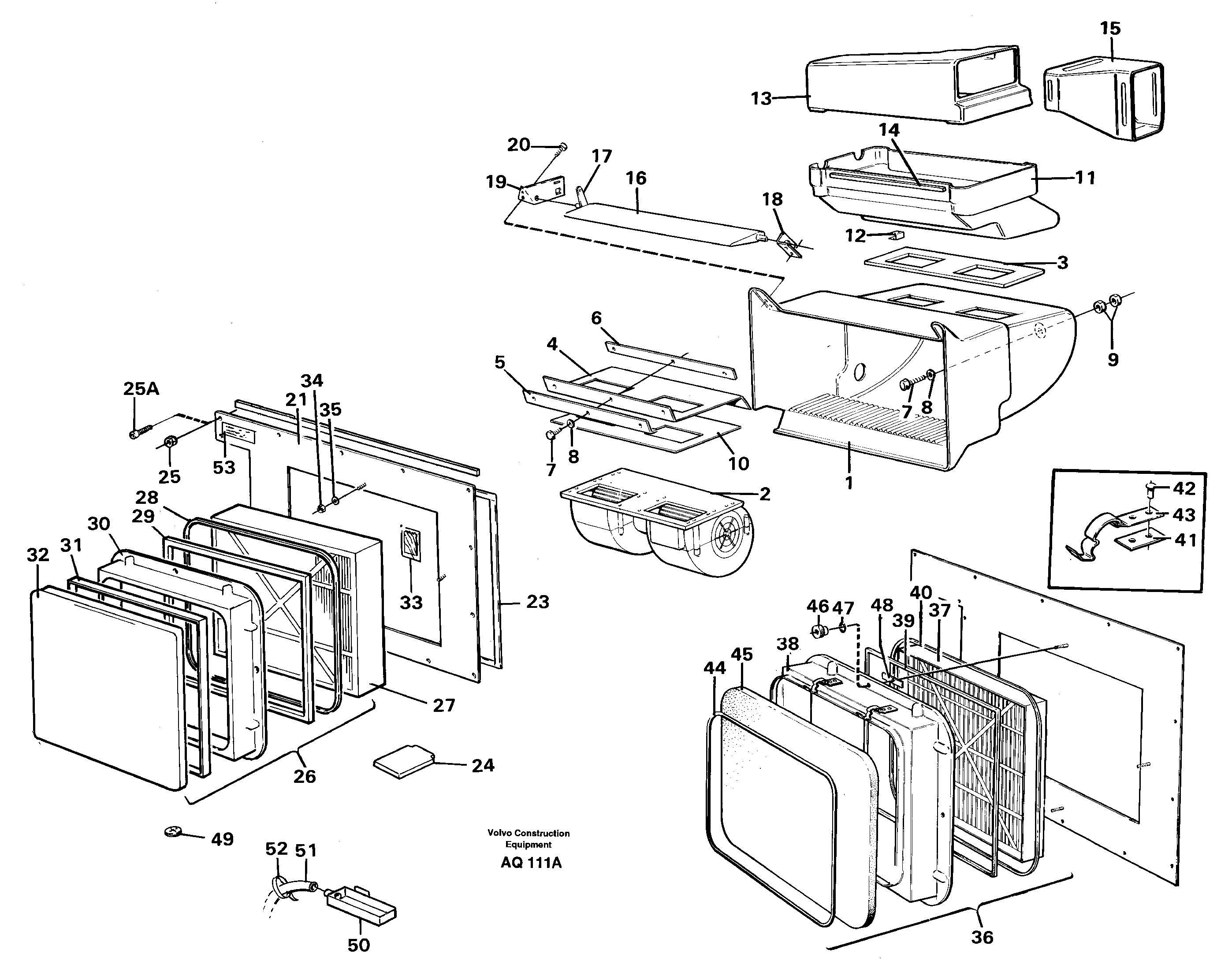 Схема запчастей Volvo L120C - 59648 Фильтр воздушный L120C S/N 11319-SWE, S/N 61677-USA, S/N 70075-BRA