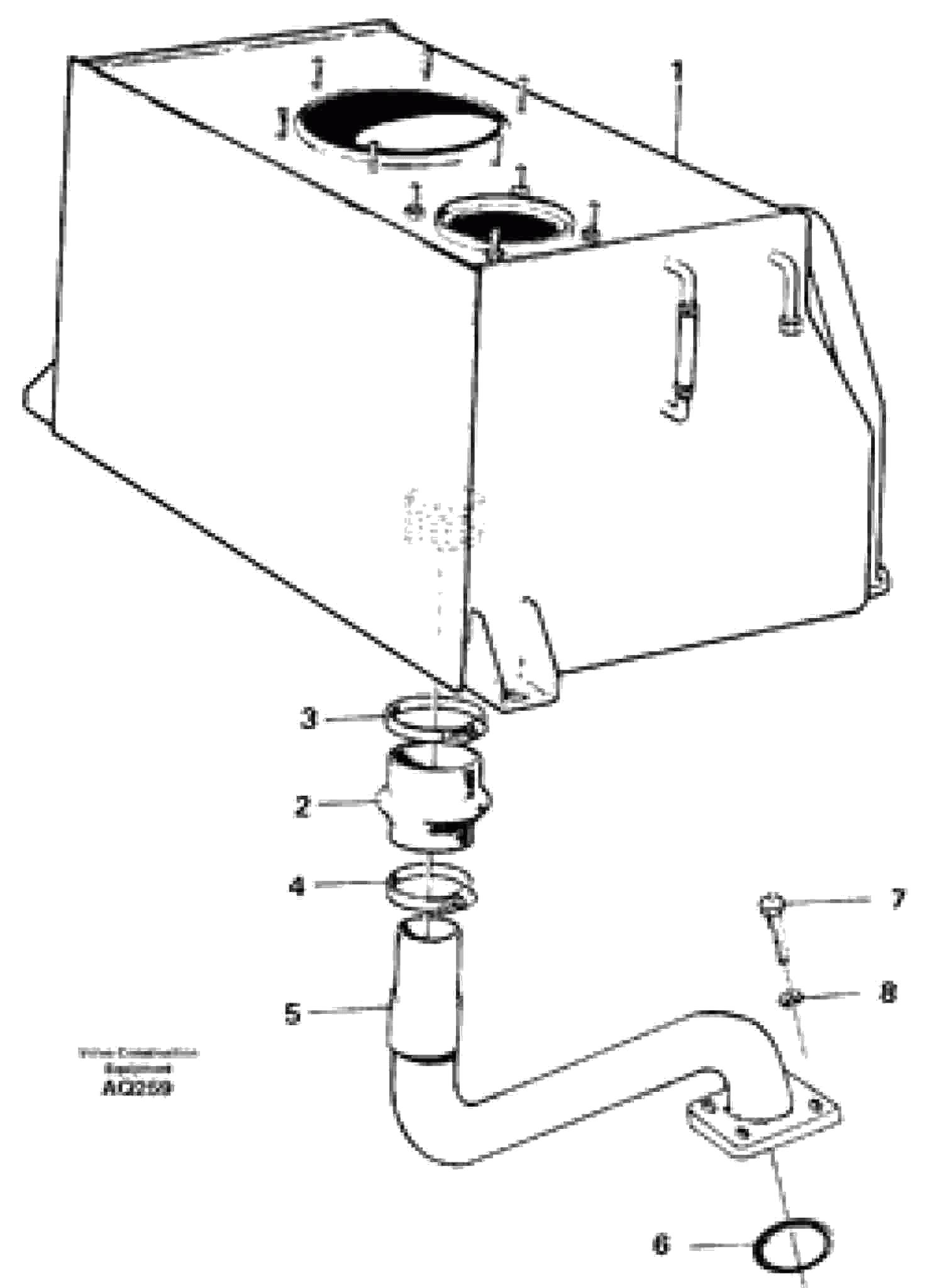 Схема запчастей Volvo L120C - 25436 Hydraulic system Suction line L120C S/N 11319-SWE, S/N 61677-USA, S/N 70075-BRA