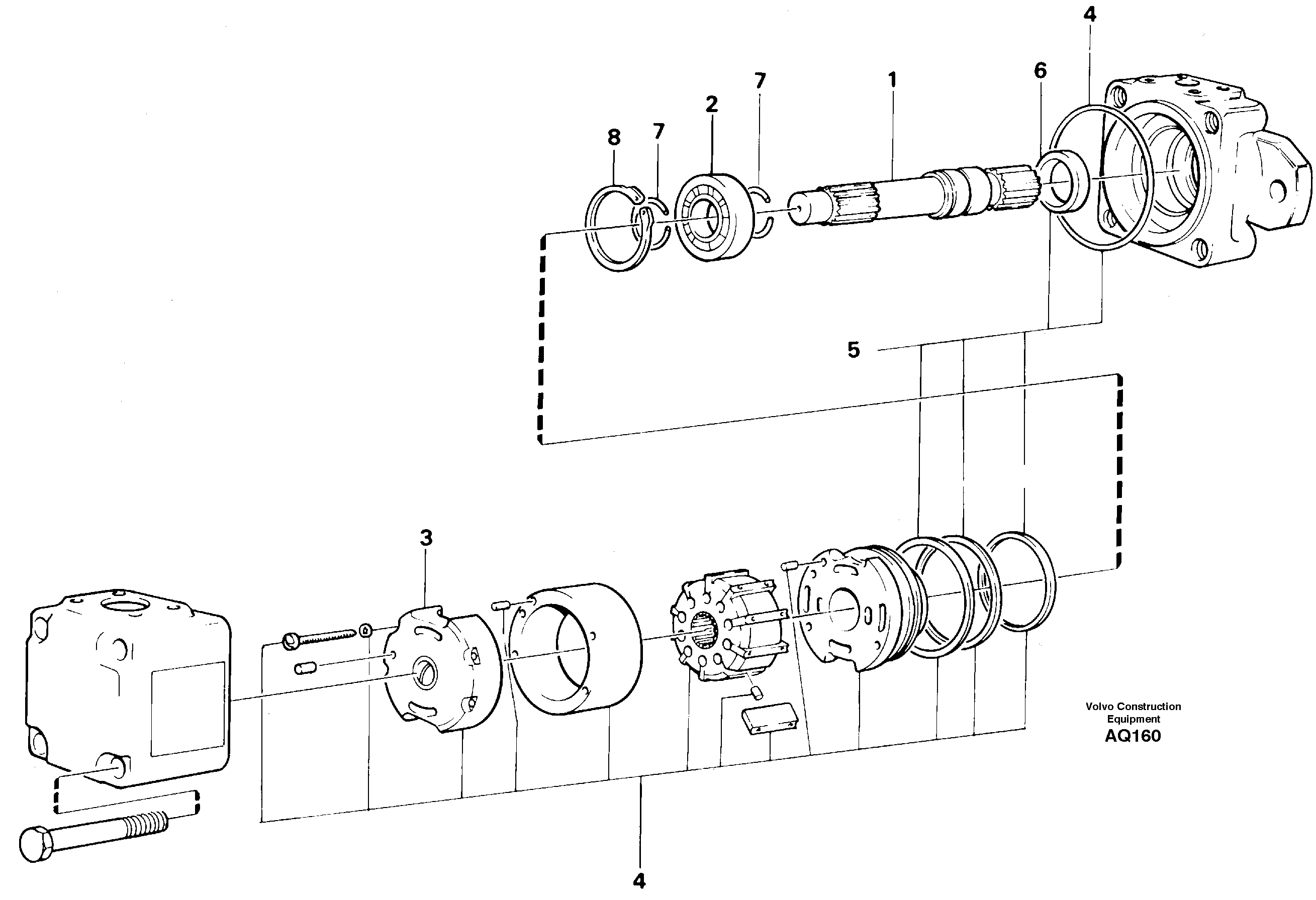 Схема запчастей Volvo L120C - 21676 Гидронасос (основной насос) L120C S/N 11319-SWE, S/N 61677-USA, S/N 70075-BRA