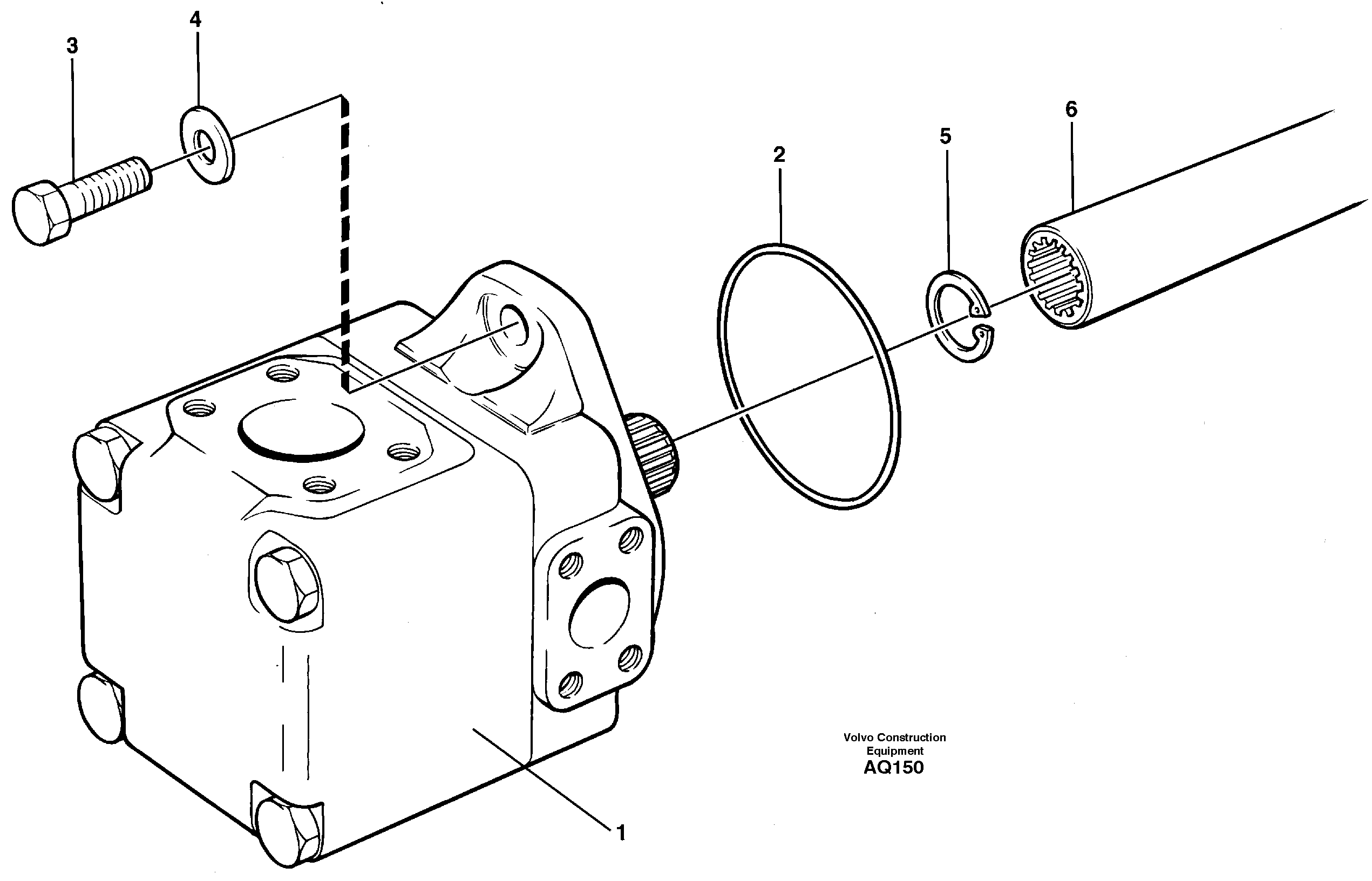 Схема запчастей Volvo L120C - 25437 Hydraulic - oil pump Assembly L120C S/N 11319-SWE, S/N 61677-USA, S/N 70075-BRA