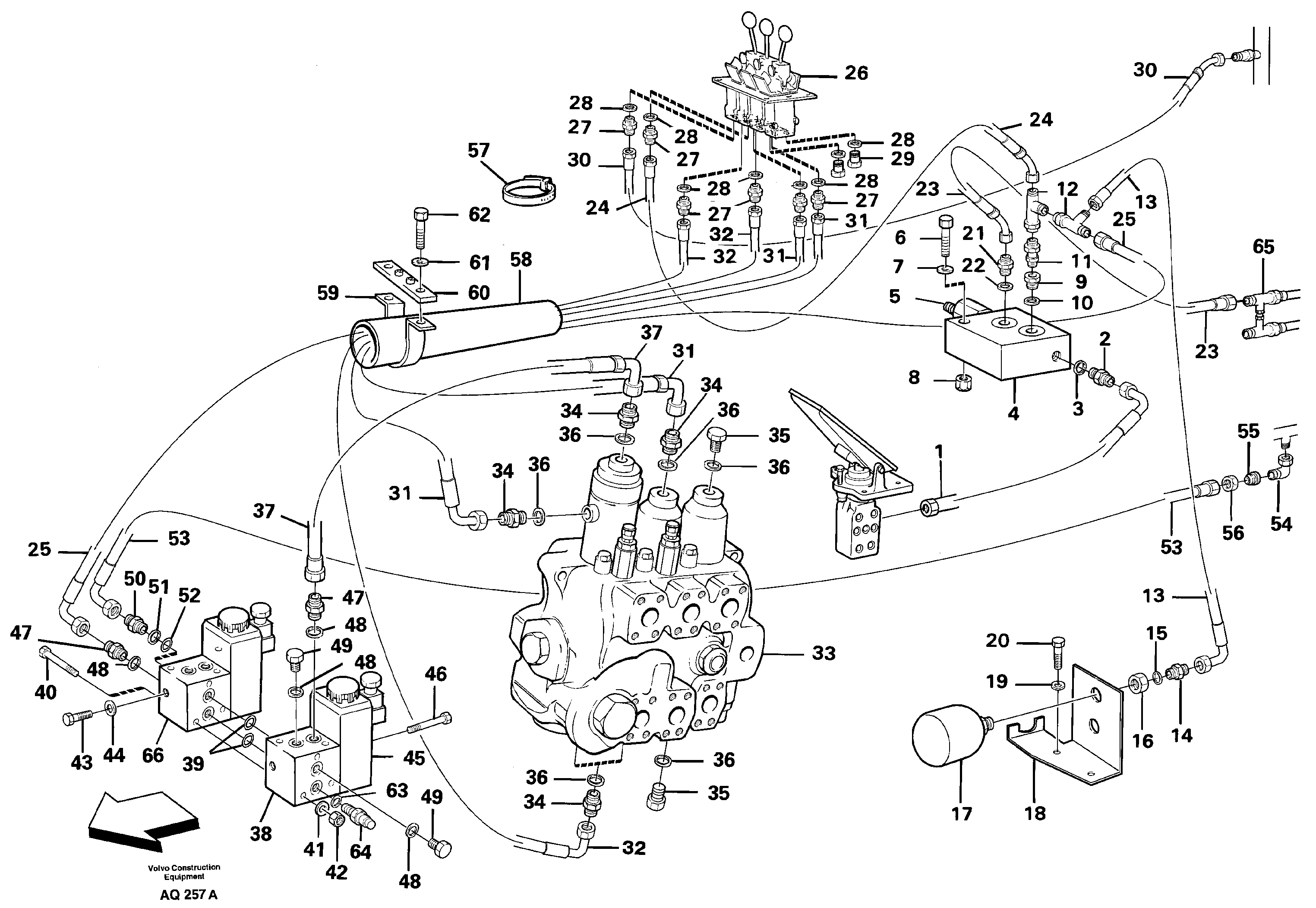 Схема запчастей Volvo L120C - 98371 Servo - hydraulic L120C S/N 11319-SWE, S/N 61677-USA, S/N 70075-BRA