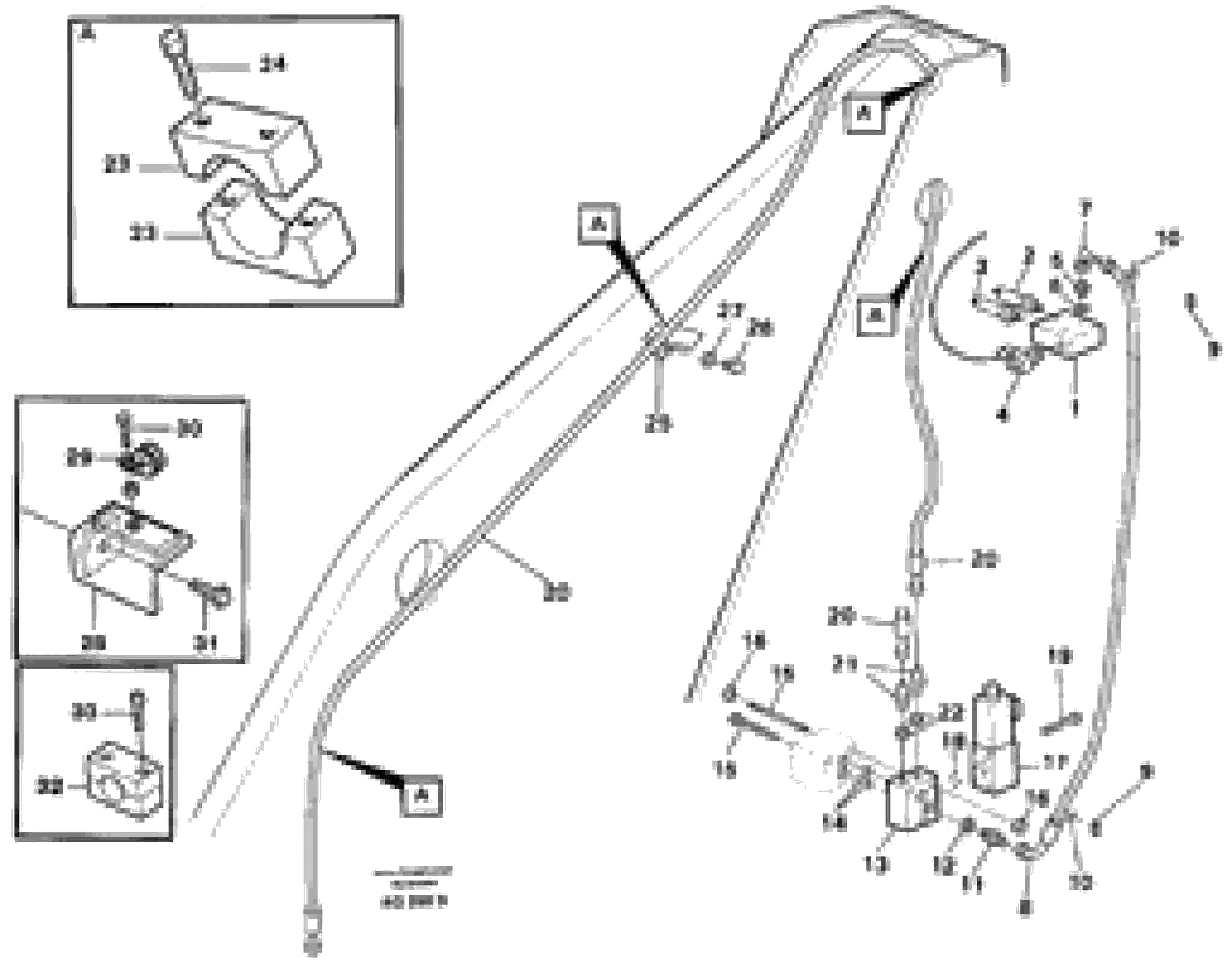 Схема запчастей Volvo L120C - 37357 Hydraulic system for attachment bracket L120C S/N 11319-SWE, S/N 61677-USA, S/N 70075-BRA