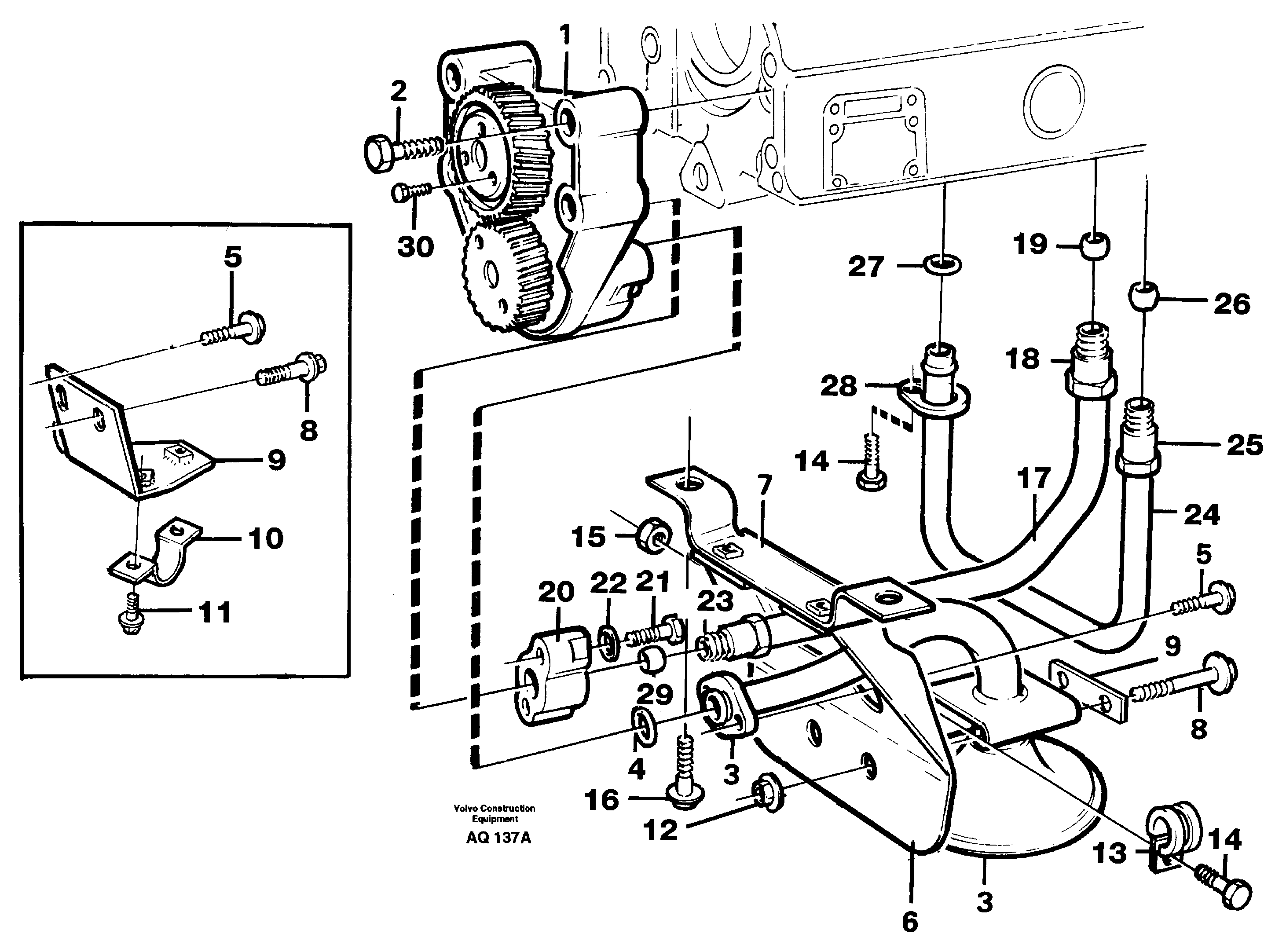 Схема запчастей Volvo L120C - 103206 Система масляной смазки L120C S/N 11319-SWE, S/N 61677-USA, S/N 70075-BRA