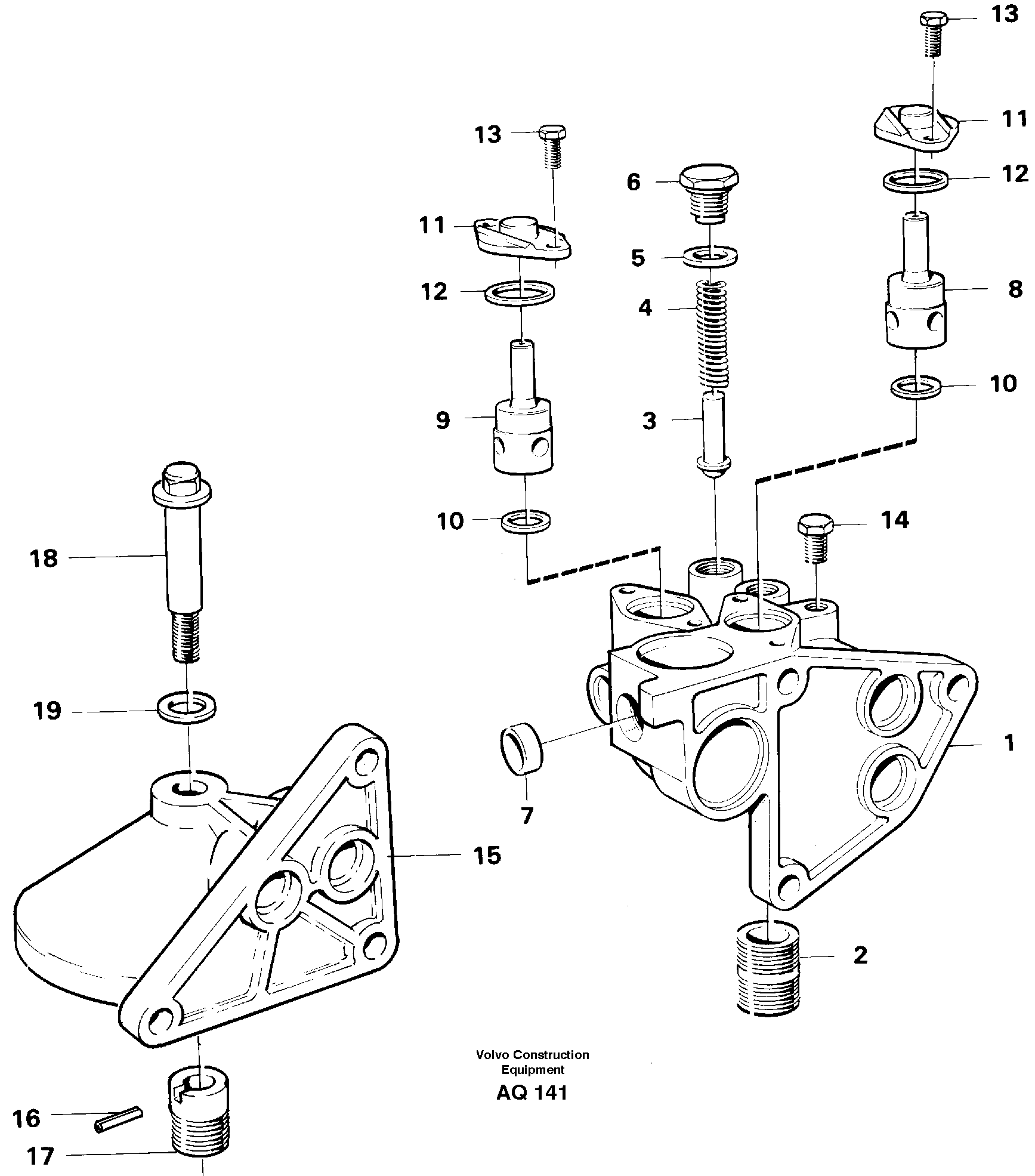 Схема запчастей Volvo L120C - 54628 Housing, oil filter L120C S/N 11319-SWE, S/N 61677-USA, S/N 70075-BRA