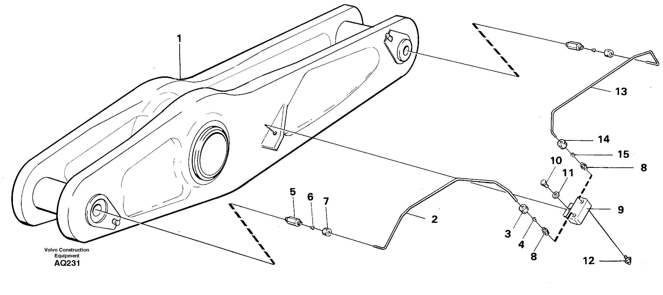 Схема запчастей Volvo L120C - 25828 Extended lubepoints for lift arm system L120C S/N 11319-SWE, S/N 61677-USA, S/N 70075-BRA