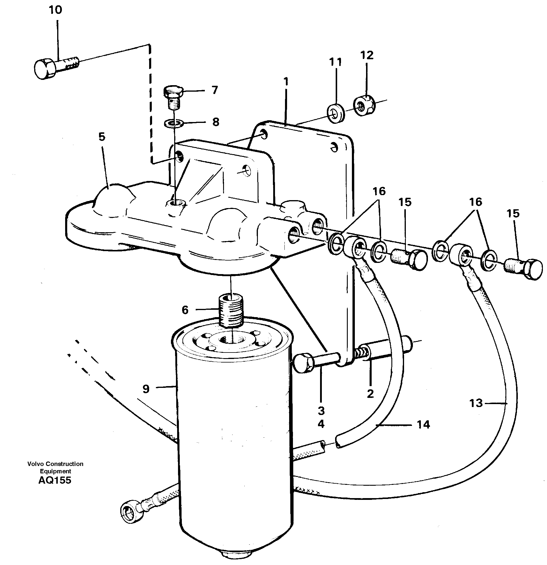 Схема запчастей Volvo L120C - 34383 Extra fuel filter L120C S/N 11319-SWE, S/N 61677-USA, S/N 70075-BRA