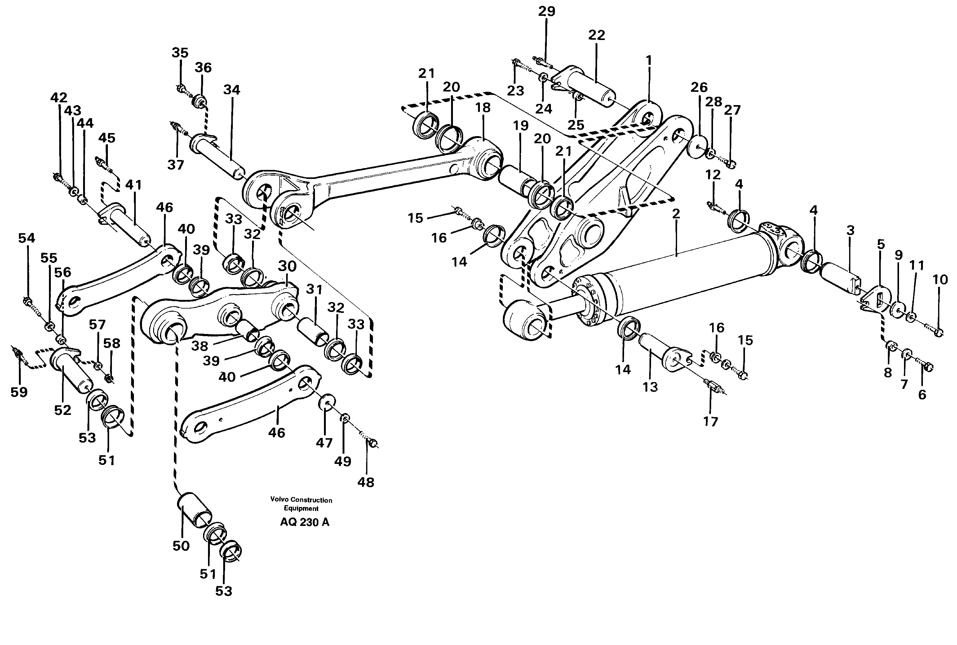 Схема запчастей Volvo L120C - 60568 Links with fitting parts L120C S/N 11319-SWE, S/N 61677-USA, S/N 70075-BRA