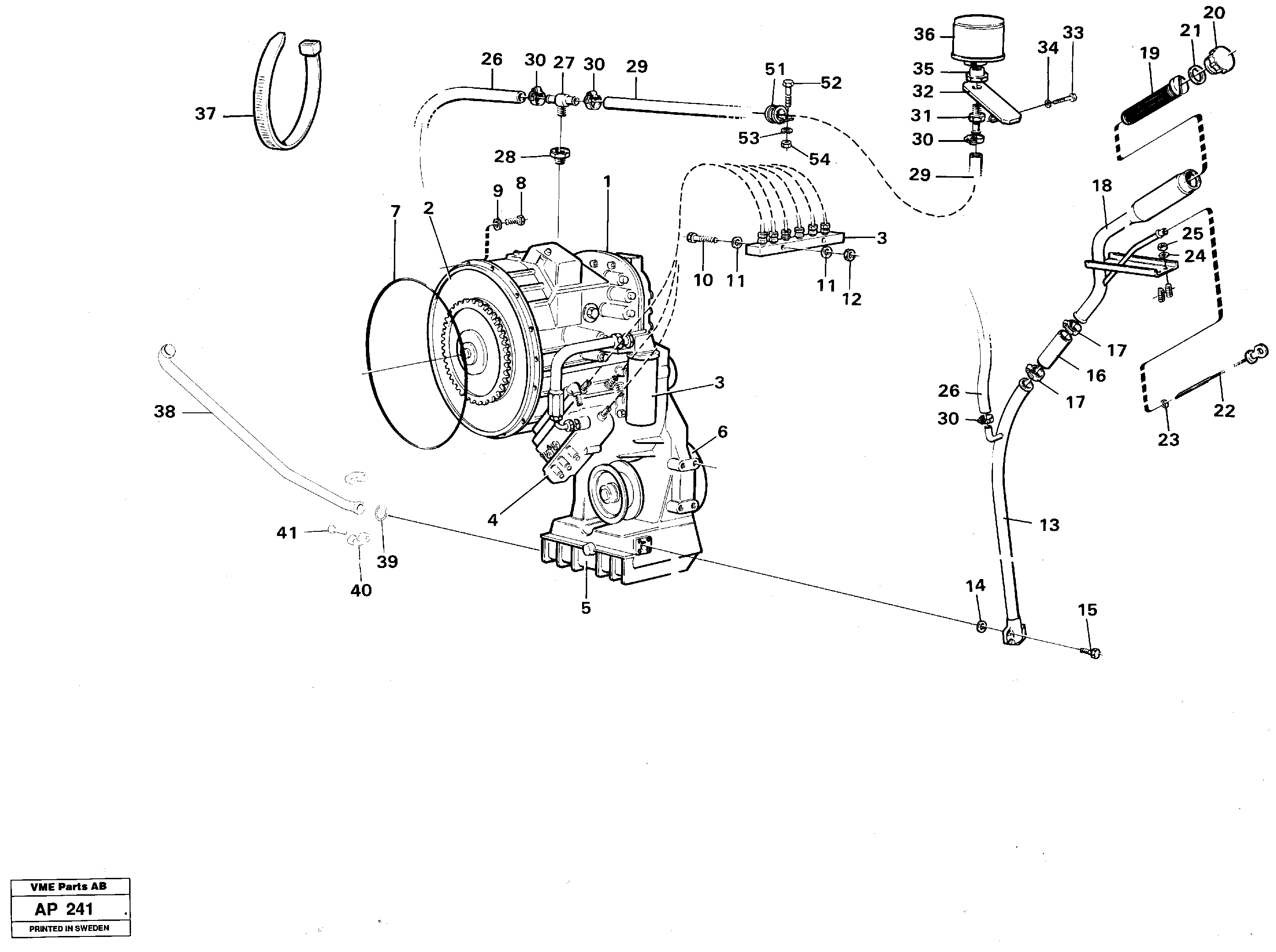 Схема запчастей Volvo L120C - 85831 Hydraulic transmission with fitting parts L120C VOLVO BM VOLVO BM L120C SER NO - 11318