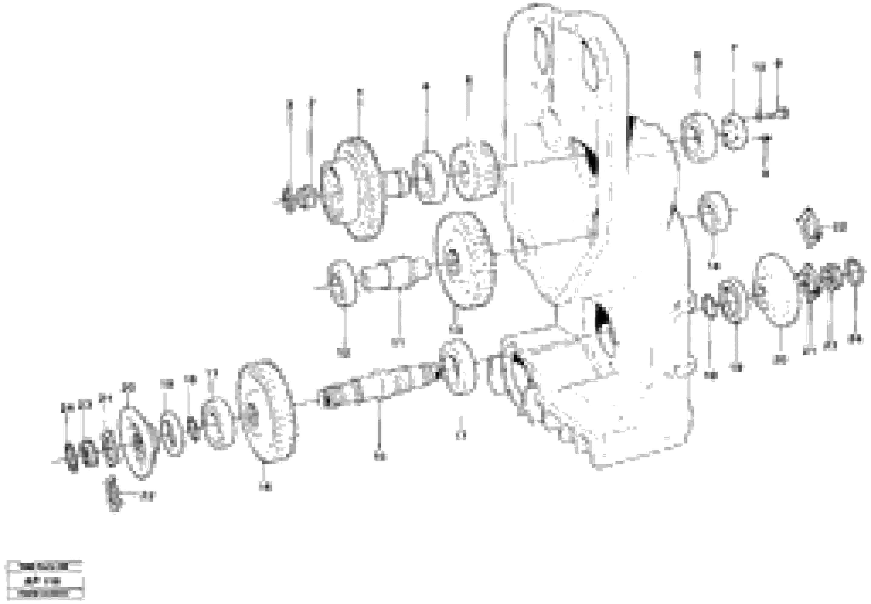 Схема запчастей Volvo L120C - 52001 Transfer case, gears and shafts L120C VOLVO BM VOLVO BM L120C SER NO - 11318