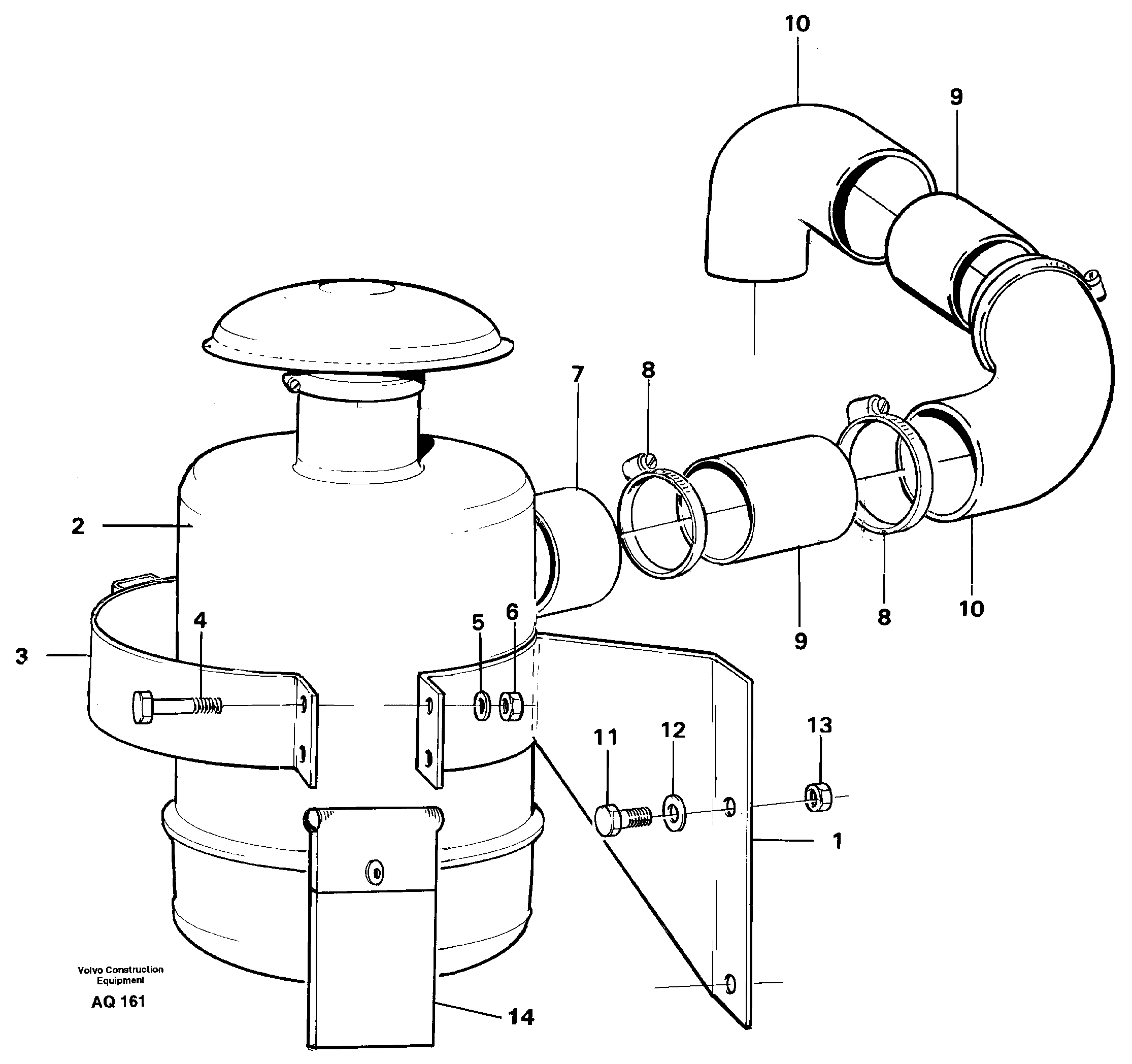 Схема запчастей Volvo L120C - 53662 Oil bath filter L120C S/N 11319-SWE, S/N 61677-USA, S/N 70075-BRA