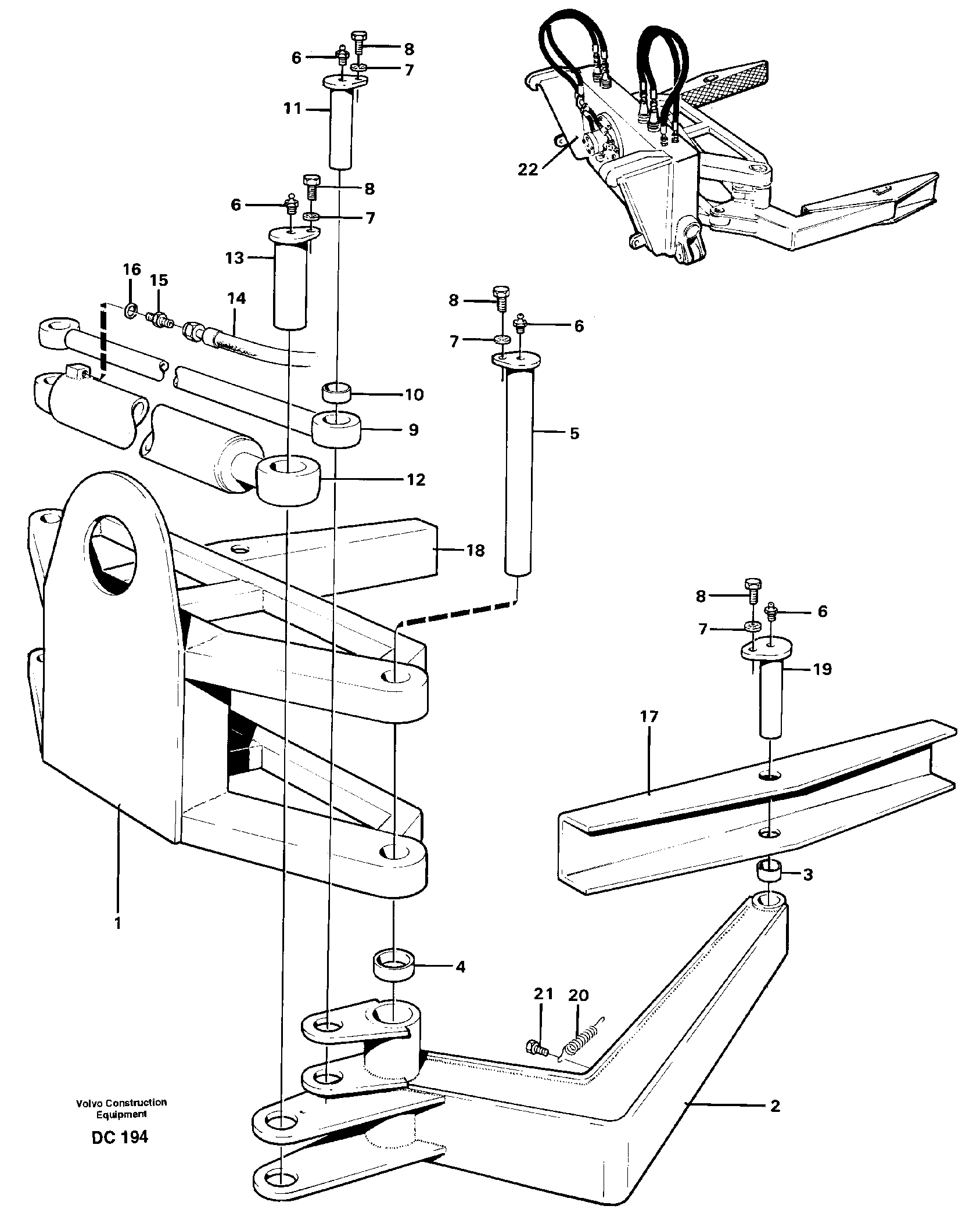 Схема запчастей Volvo L150C - 38423 Box rotator ATTACHMENTS ATTACHMENTS WHEEL LOADERS GEN. - C