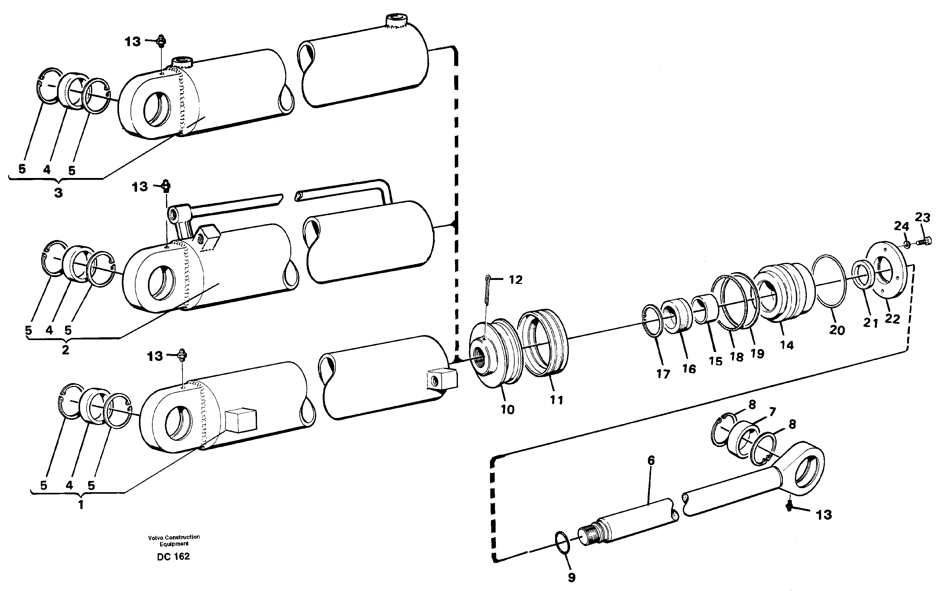 Схема запчастей Volvo L150C - 31582 Гидроцилиндр ATTACHMENTS ATTACHMENTS WHEEL LOADERS GEN. - C