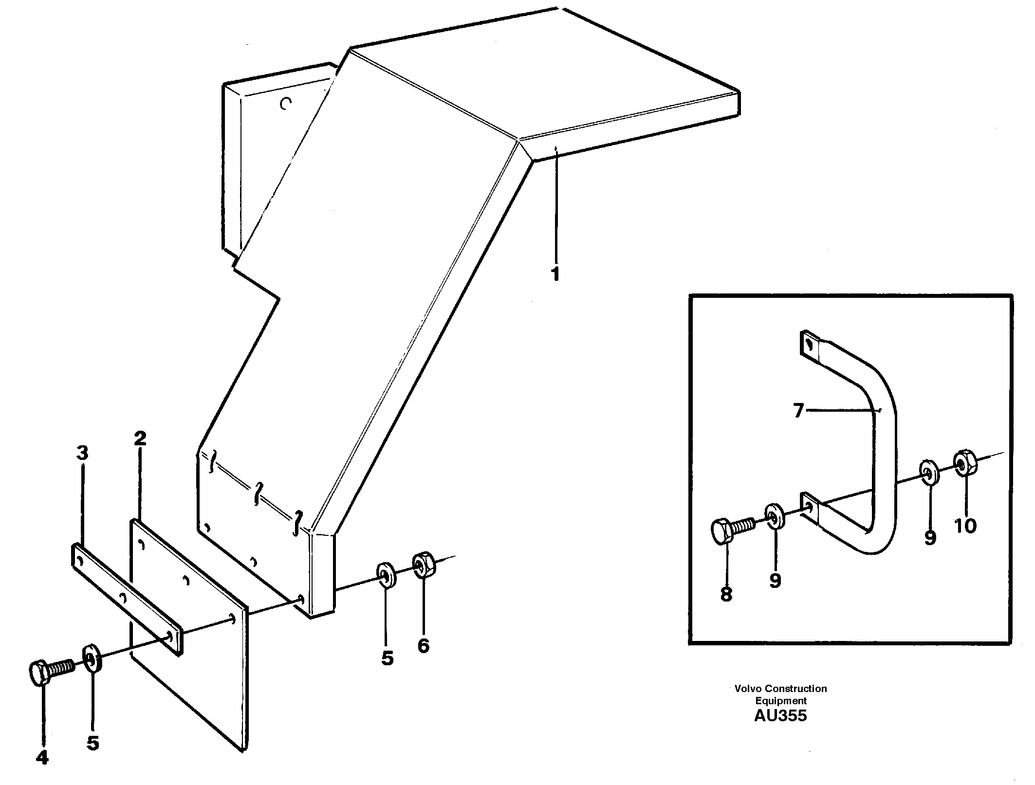 Схема запчастей Volvo L150C - 31934 Small rear fender L150C S/N 2768-SWE, 60701-USA