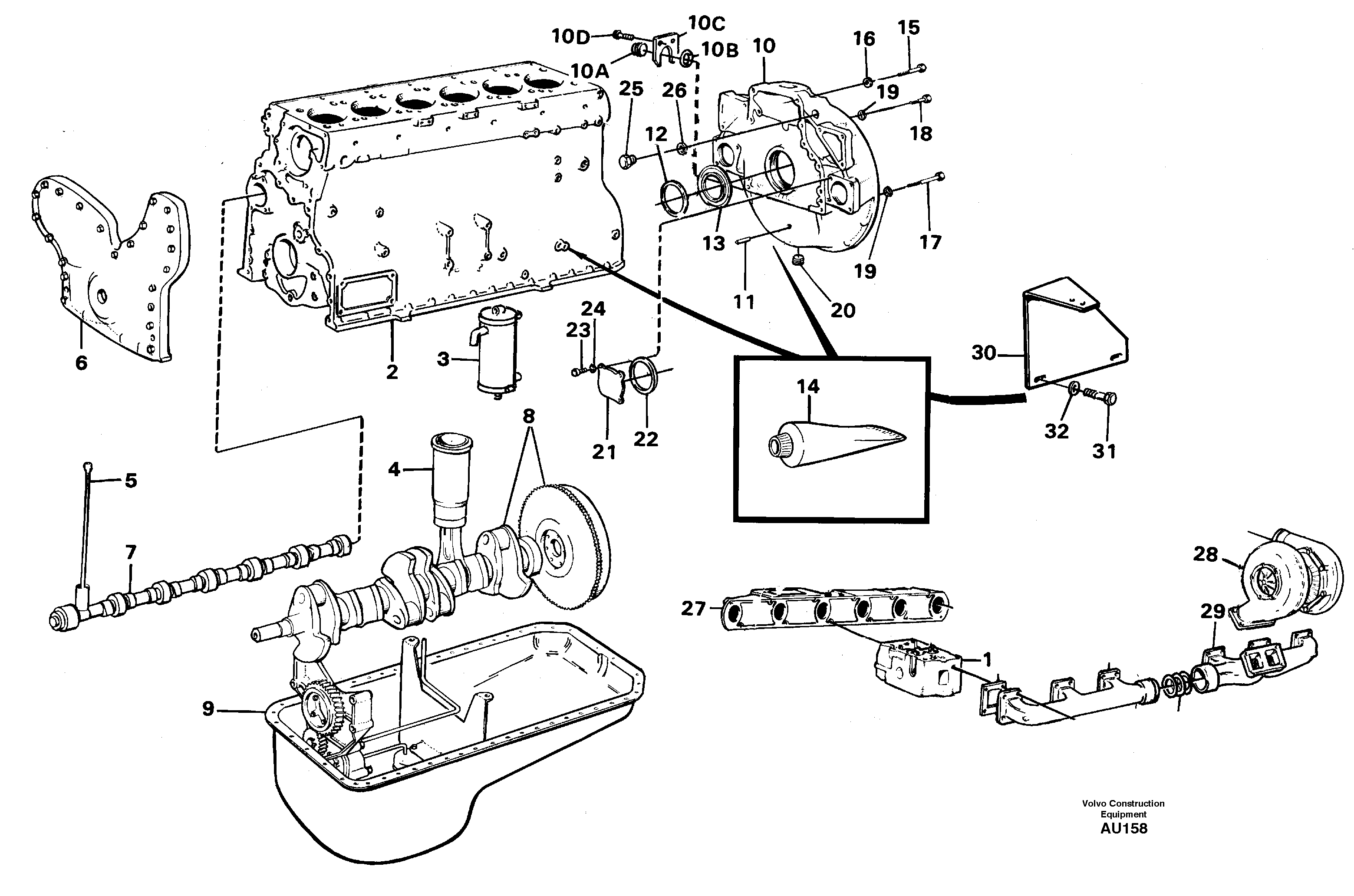 Схема запчастей Volvo L150C - 18720 Engine installation components L150C S/N 2768-SWE, 60701-USA