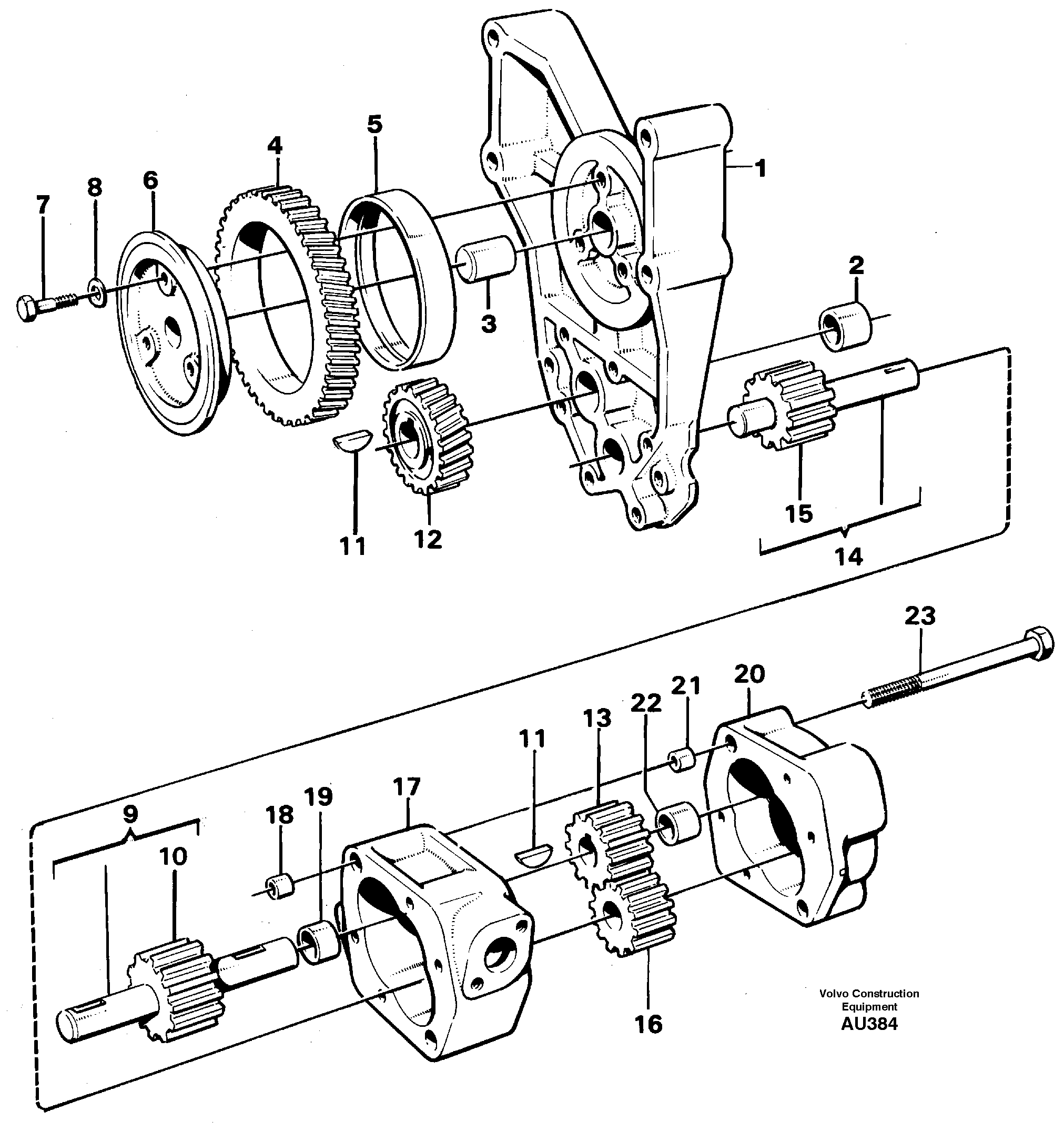 Схема запчастей Volvo L150C - 97999 Насос масляный L150C S/N 2768-SWE, 60701-USA