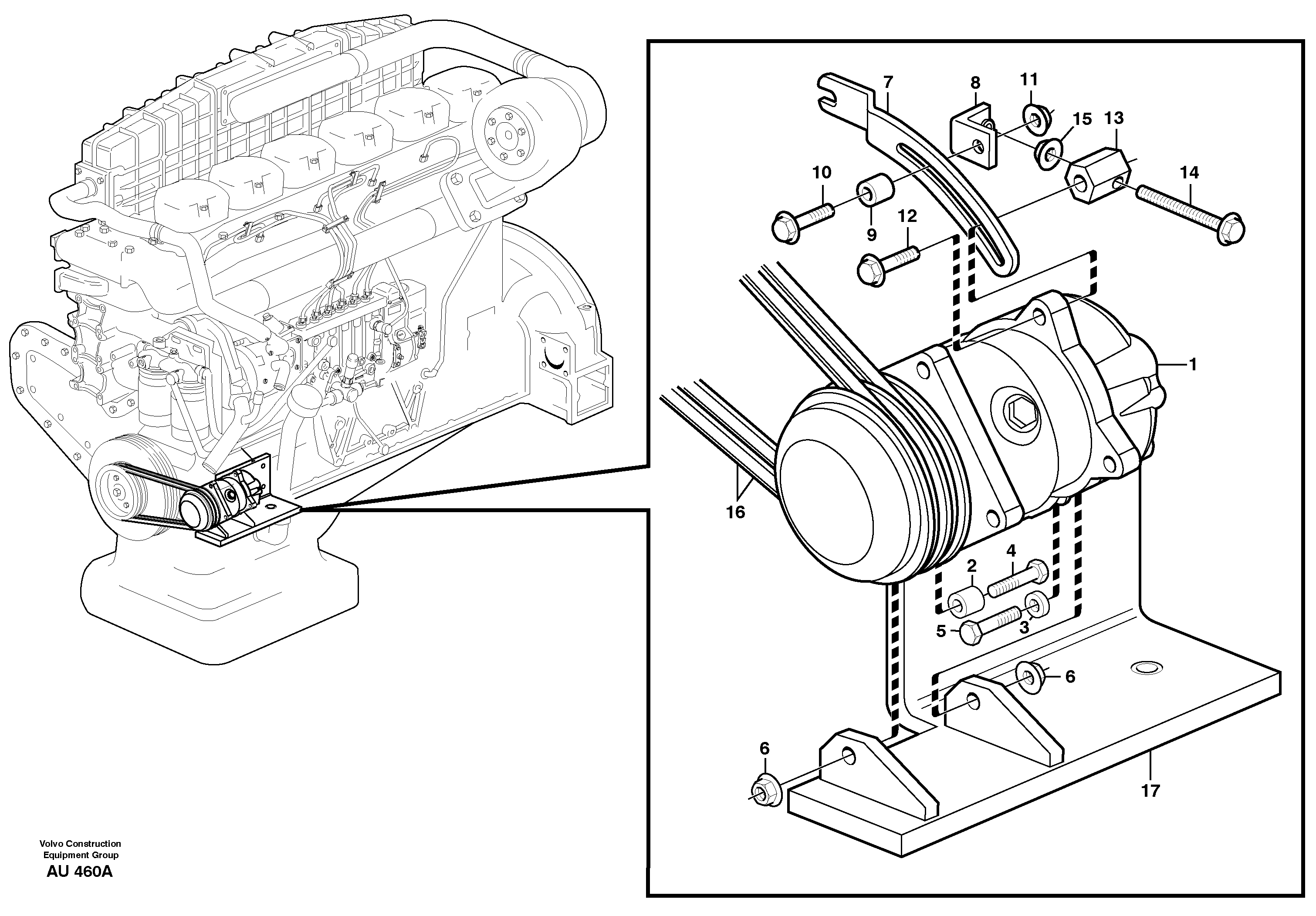 Схема запчастей Volvo L150C - 22032 Air compressor with fitting parts L150C S/N 2768-SWE, 60701-USA